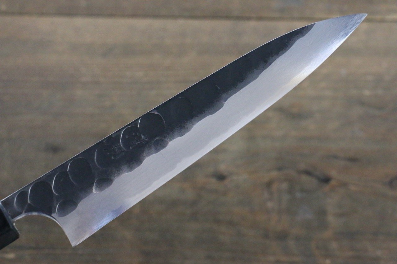 Premium Seisuke Blue Steel No.2 Hammered Kurouchi Petty Utility Knife 150mm (5.9