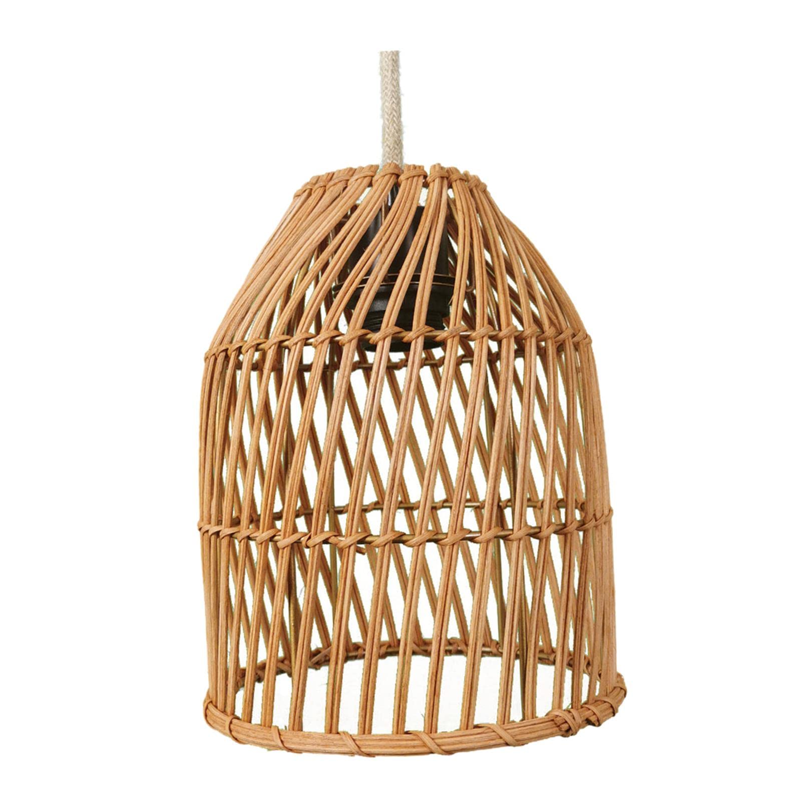 Gazechimp Rattan Woven Pendant Light - Handcrafted Bamboo Ceiling Lamp Shade for Dining Room, Kitchen, Bedroom & Patio - Natural Boho Hanging Light Fixture (Bulb Not Included) | Perfect for Farmhouse, Coastal & Tropical Home Decor
