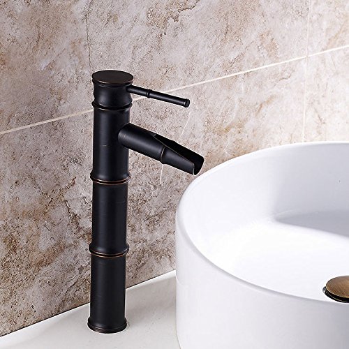 Antique Black Copper Single Lever Basin Faucet - Wall Mounted Bathroom Sink Faucet for Vintage Style Hotel & Home Decor - Perfect for Farmhouse, RV, and Restroom Use