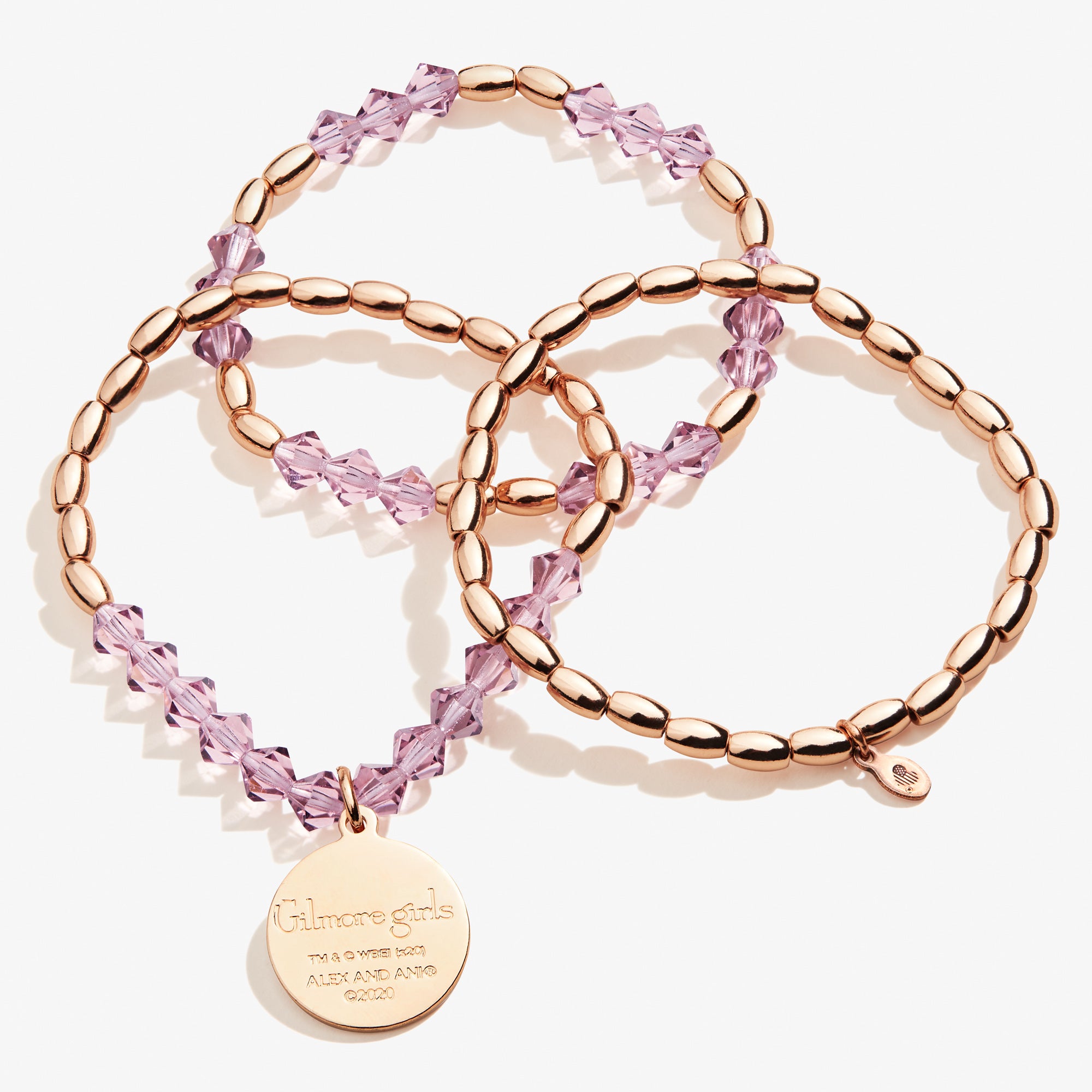 Gilmore Girls Beaded Stretch Bracelets Set of 3 - Stylish Elastic Beaded Bracelets for Women & Teens - Perfect for Gifts, Parties, and Everyday Wear