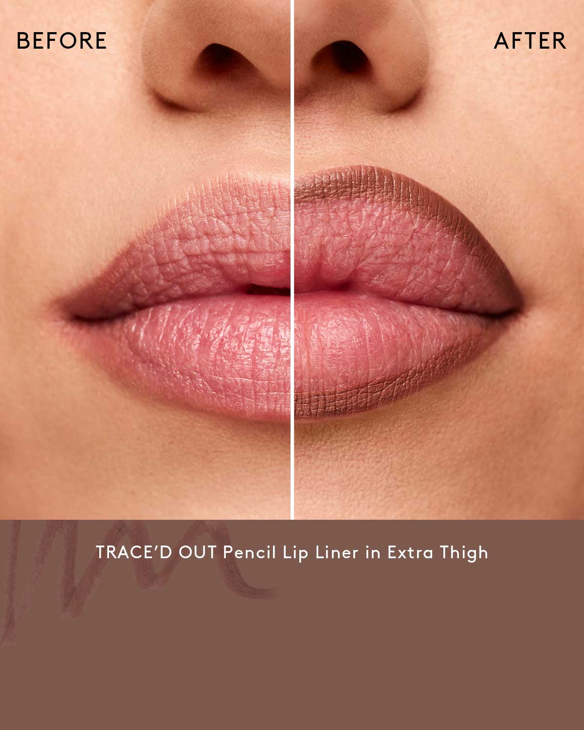 Trace'd Out Longwear Waterproof Pencil Lip Liner - Extra Thigh Smudge-Proof Lipstick Primer for All-Day Wear | Perfect for Parties, Weddings & Everyday Makeup Looks