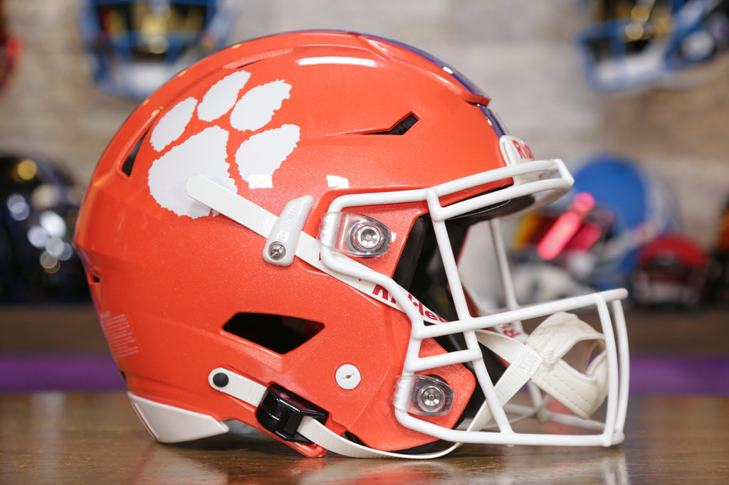 Clemson Tigers Riddell SpeedFlex Authentic Football Helmet - Official NCAA Football Gear for Players & Fans - Perfect for Game Day, Collecting & Sports Decor