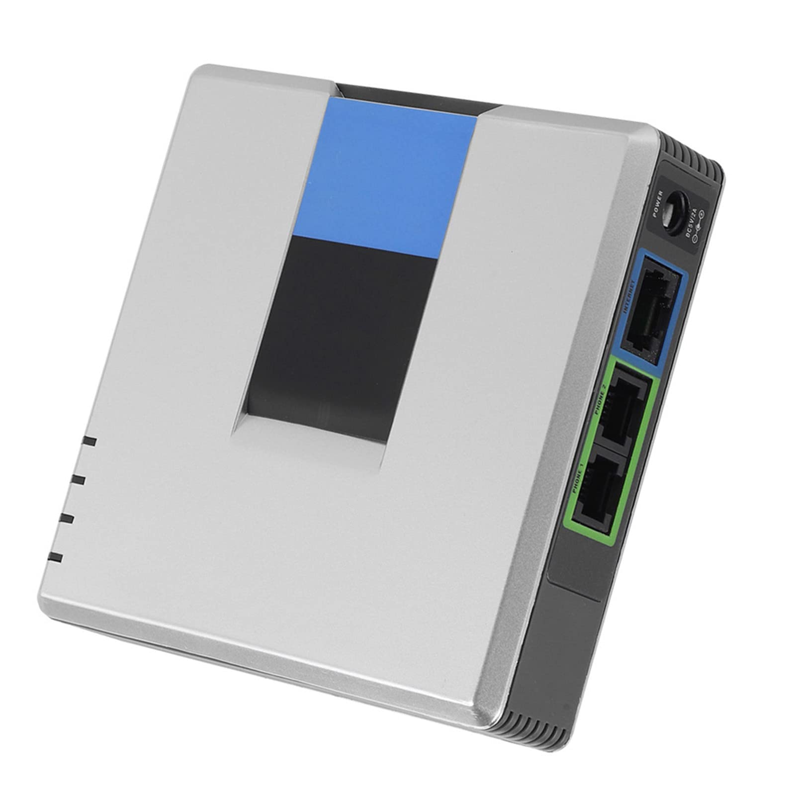 FLEXMAN 2-Port VoIP Phone Adapter - Portable Internet Phone Adapter for Voice Over IP, Supports Fax & Multi Voice Compression (G.711/G.726/G.729) | Ideal for Home Office & Small Business Communications