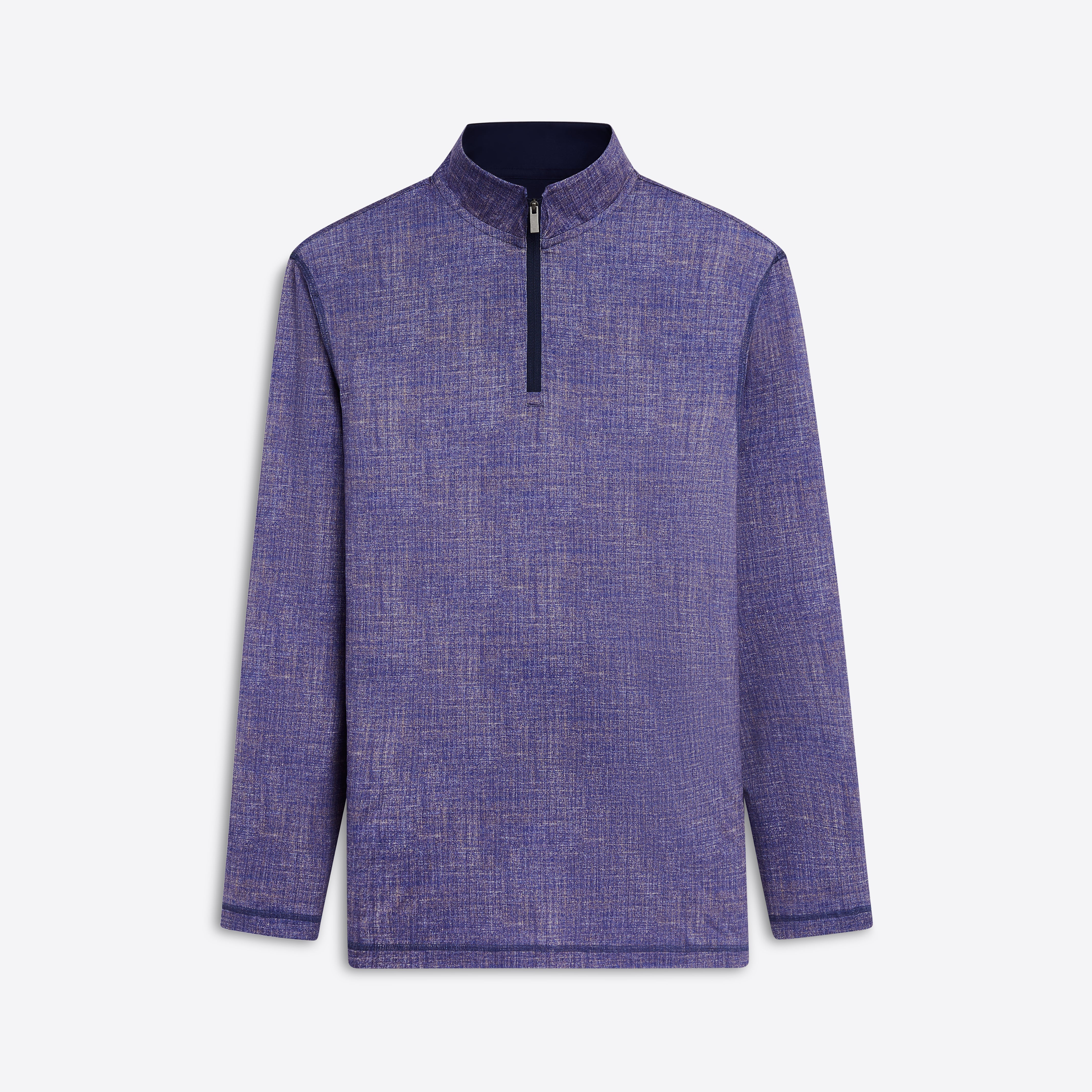 ANTHONY Chambray Print OoohCotton Quarter Zip Pullover | Men's Casual Button-Up Shirt | Perfect for Office, Outdoor & Travel