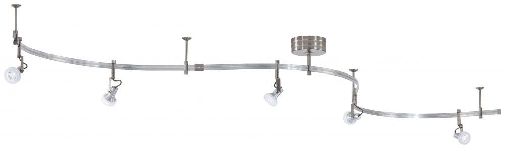 George Kovacs P4305-084 LED Accent Light Kit with 5x1W Energy-Efficient Bulbs in Nickel Finish - Perfect for Home Decor, Cabinet Lighting & Shelf Display