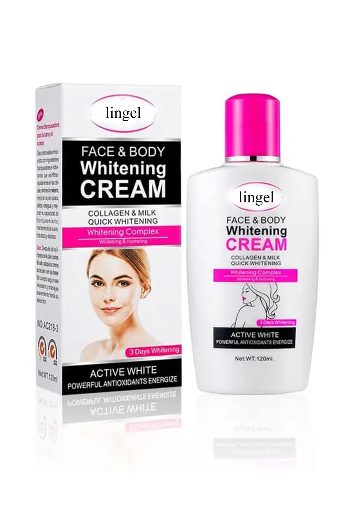 Organic Coconut Milk Whitening Face & Body Cream - 120ml | Brightening Moisturizer for Glowing Skin | Perfect for Daily Hydration & Night Care