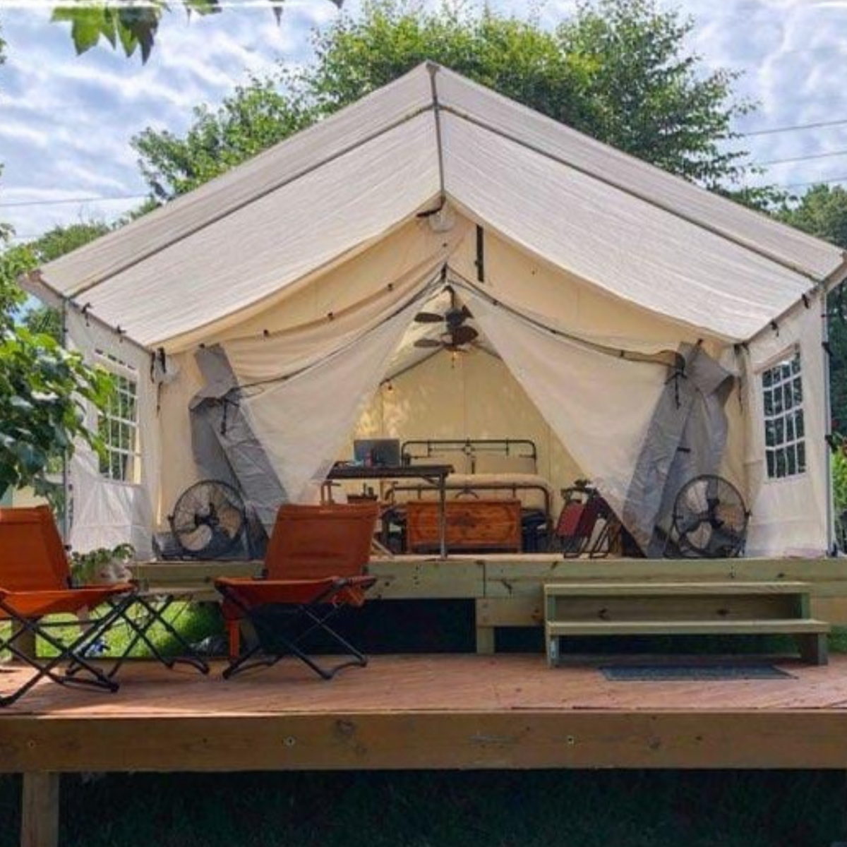 16'x20' & 16'x24' Waterproof Canvas Wall Tent for Camping, Glamping, and Outdoor Adventures - Durable Shelter for Backpacking, Hunting, and Family Gatherings