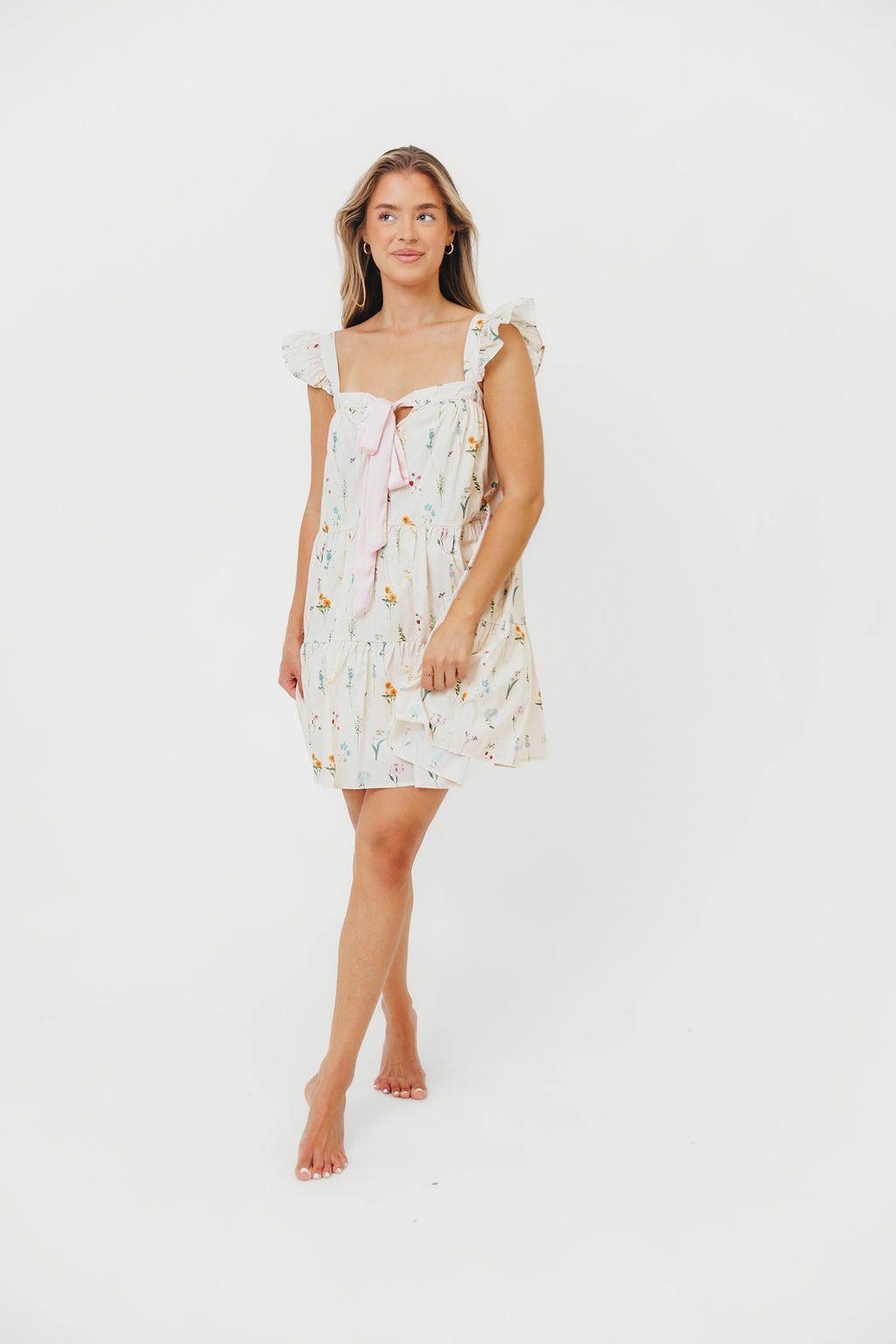 Lulu Flutter Sleeve Mini Dress - Floral Print Summer Dress for Women | Perfect for Beach Vacations, Date Nights & Outdoor Parties