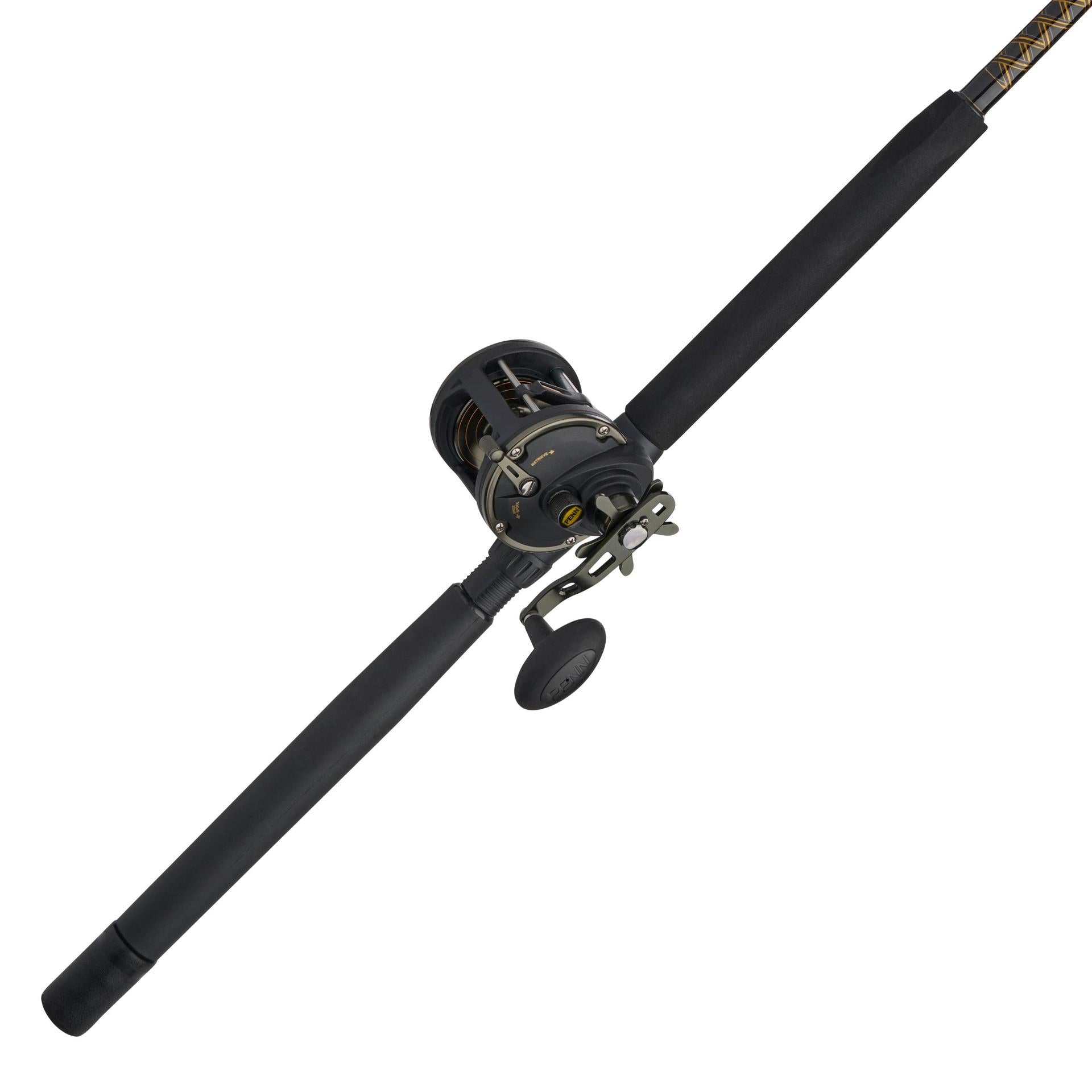 Squall® II Level Wind Conventional Fishing Rod and Reel Combo - Saltwater & Freshwater Angling for Offshore, Inshore, and Pier Fishing