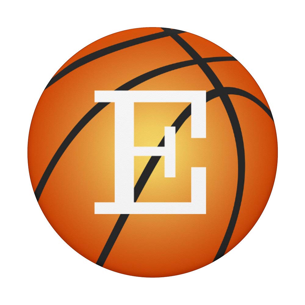 Personalized Basketball Phone Grip with Letter Initial - Anti-Slip Phone Holder for iPhone & Android - Perfect for Sports Fans, Gym & Outdoor Activities