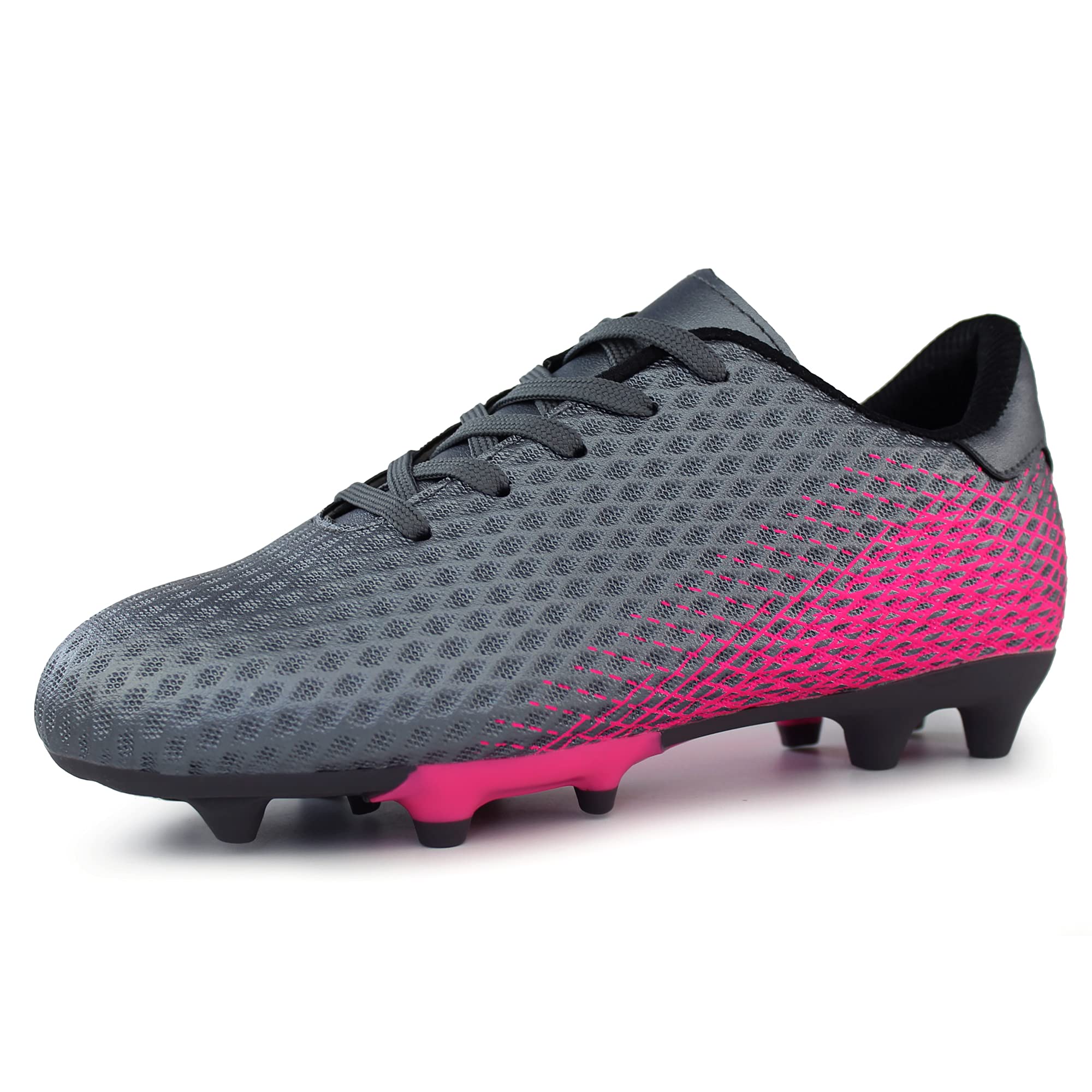 Hawkwell Kids Firm Ground Soccer Cleats - Comfortable Athletic Shoes for Toddler, Little Kid & Big Kid - Perfect for Outdoor Games, Training & Youth Soccer Matches