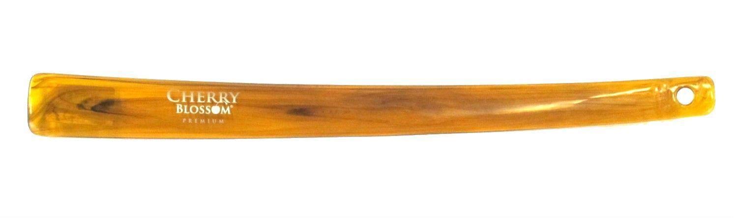 Short Brown Cherry Blossom Shoe Horn - Perfect for Seniors & Easy Slip-On Shoes - Durable Shoe Helper for Boots, Sneakers & Dress Shoes