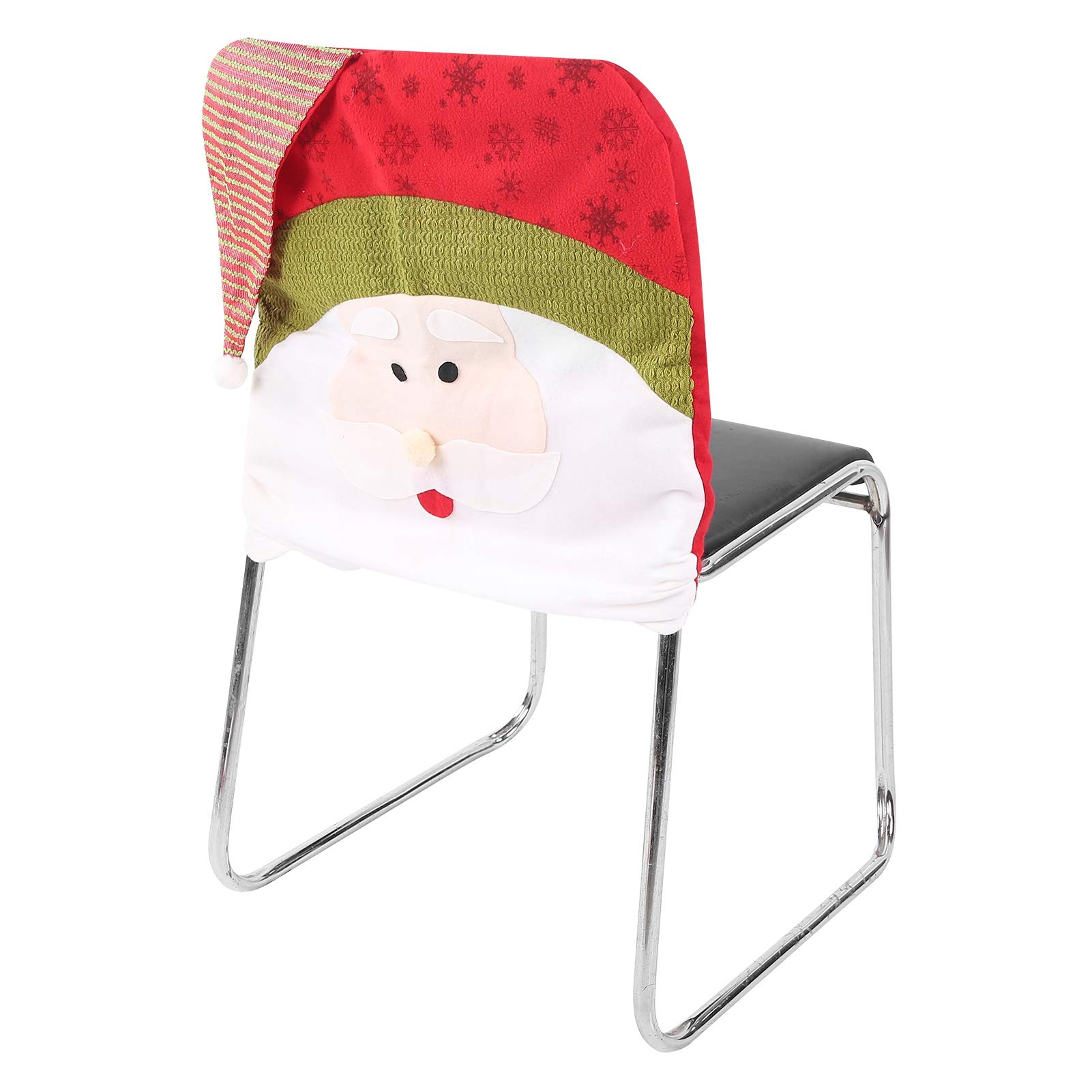 Pinsofy Chair Back Cover - Soft Cloth Chair Protector & Christmas Decorative Cover for Dining Chairs - Santa Claus Design for Holiday Parties, Family Gatherings & Festive Home Decor