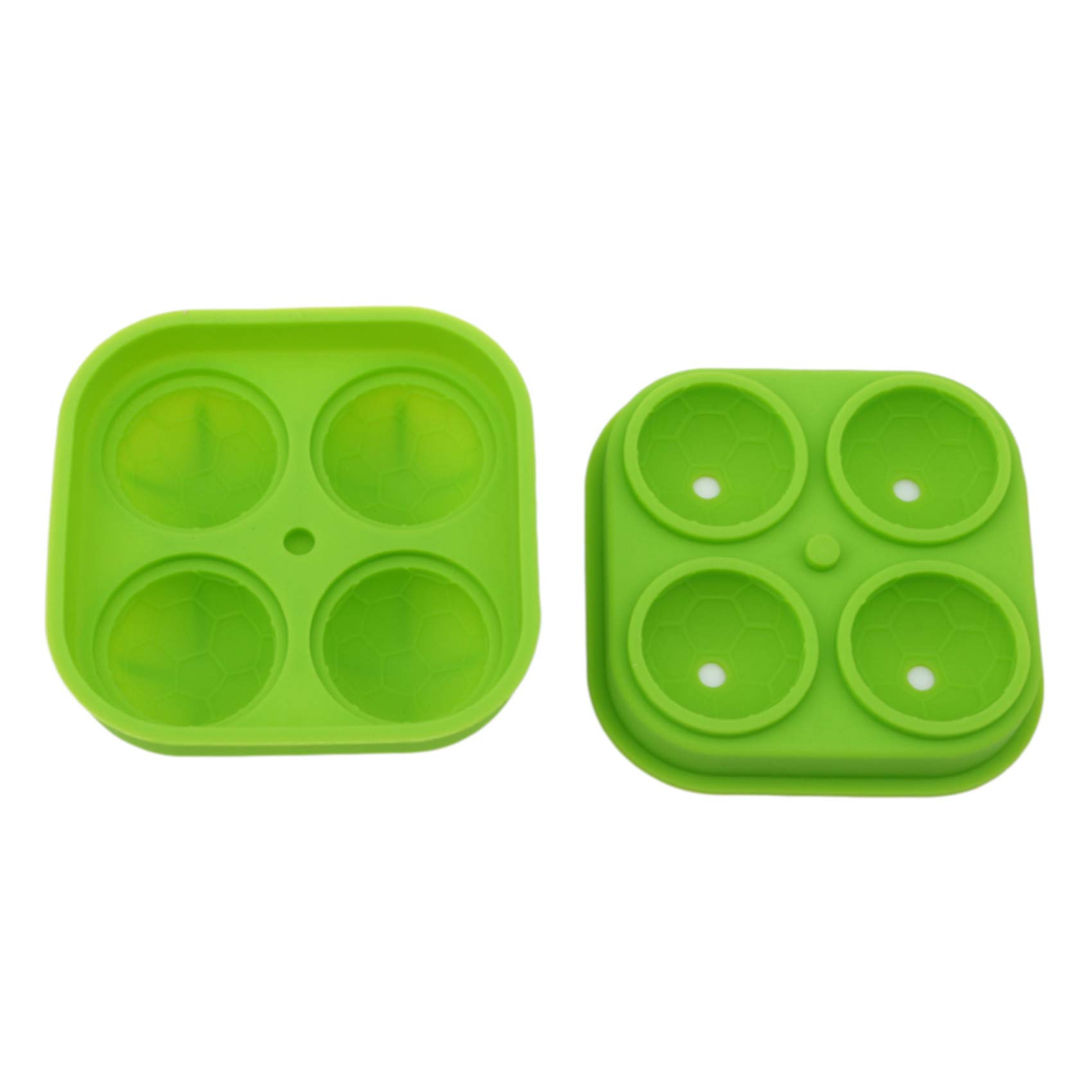 Premium Silicone Ice Cube Trays with Lid - Large Ice Ball Maker for Whiskey, Cocktails & Drinks - BPA Free, Flexible & Reusable - Perfect for Home Bars, Parties & Gift Giving (Green)