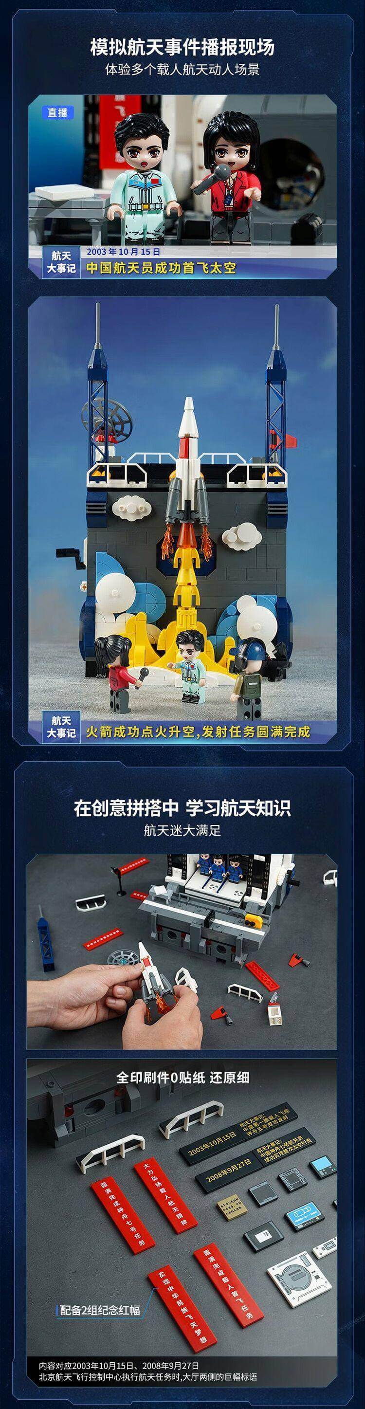 Keeppley K10225 China's Manned Spaceflight Project Building Blocks - Major Events Collection for Space Exploration Fans & STEM Education