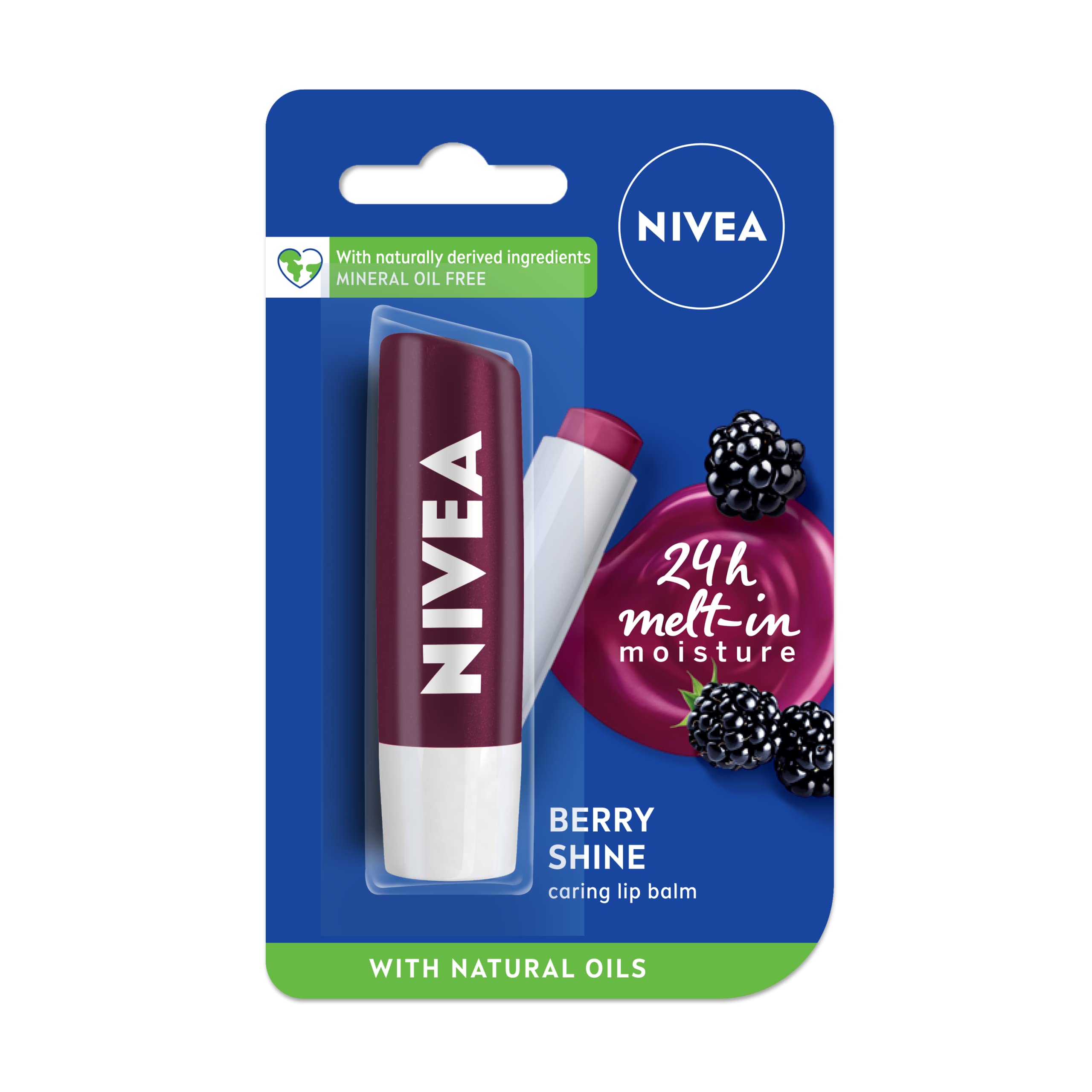 Nivea Fruity Berry Shine Lip Balm 4.8g - Hydrating Purple Tint Lip Care | NIVEA Milk Delights Honey Face Wash 100ml for Dry Skin - Gentle Cleansing & Moisturizing | Perfect for Daily Skincare Routine & On-The-Go Lip Protection