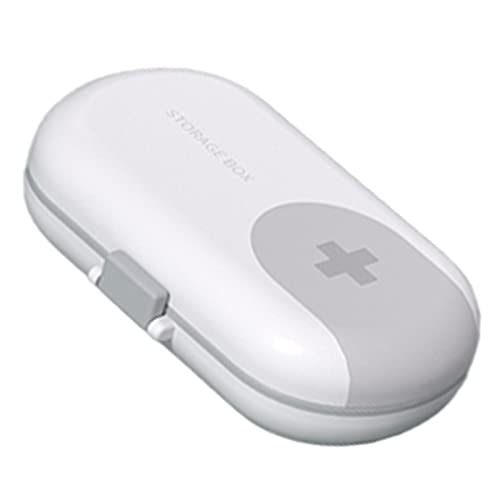 TOOYFUL Portable Medicine Organizer Box with Pill Cutter & Detachable Dispenser - Travel Pill Case for Vacation, Elderly & Adults - Gray | Perfect for Daily Medication, Travel Essentials & Senior Care