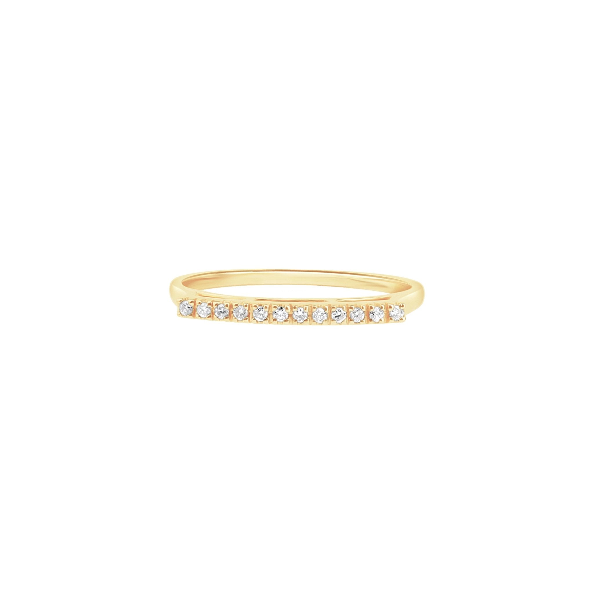14K Solid Yellow Gold Diamond Eternity Ring for Women – Perfect for Anniversaries, Weddings & Special Occasions