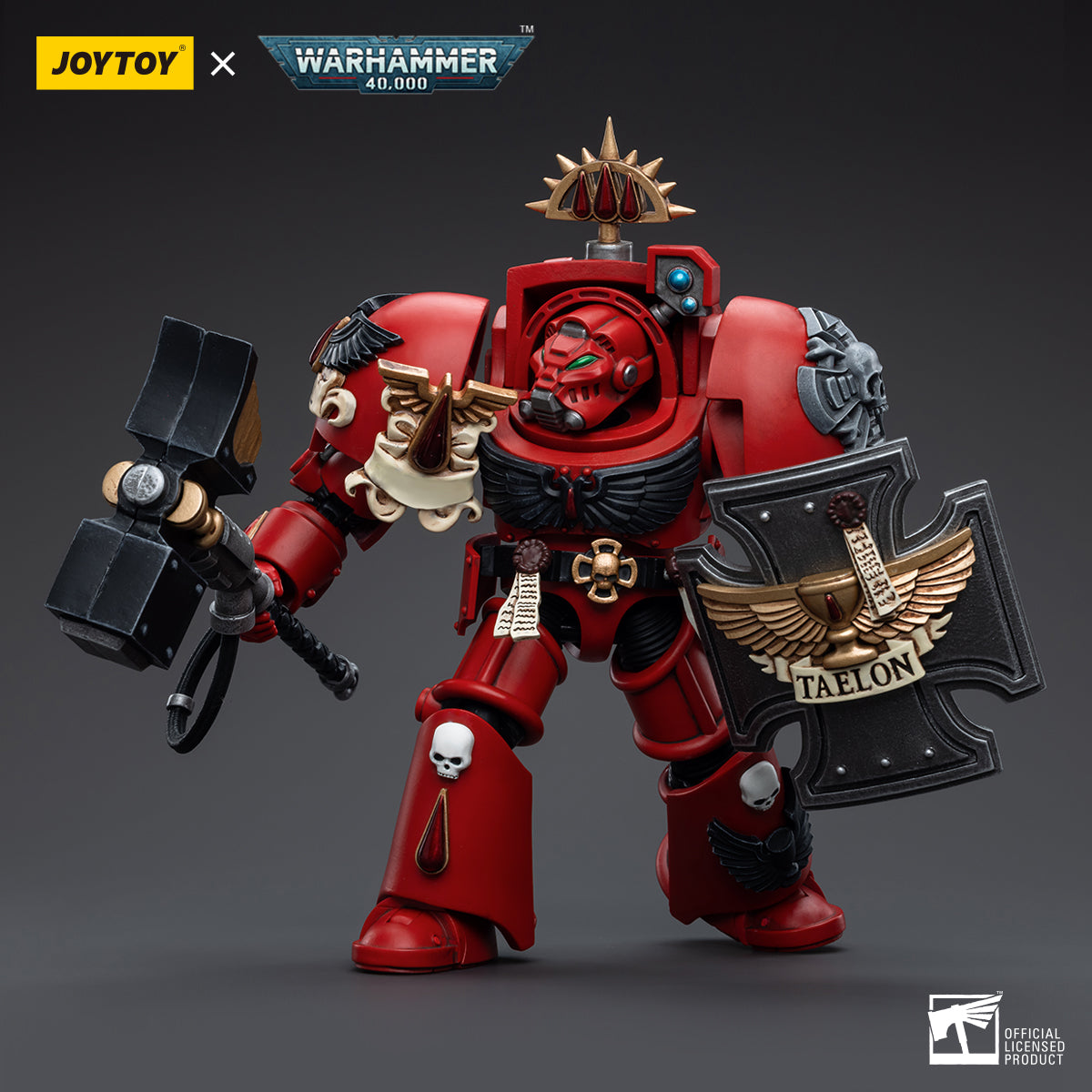 JOYTOY 1/18 Scale Warhammer 40K Blood Angels Assault Terminators Action Figure Set - 6pcs Collectible Miniatures for Tabletop Gaming & Display