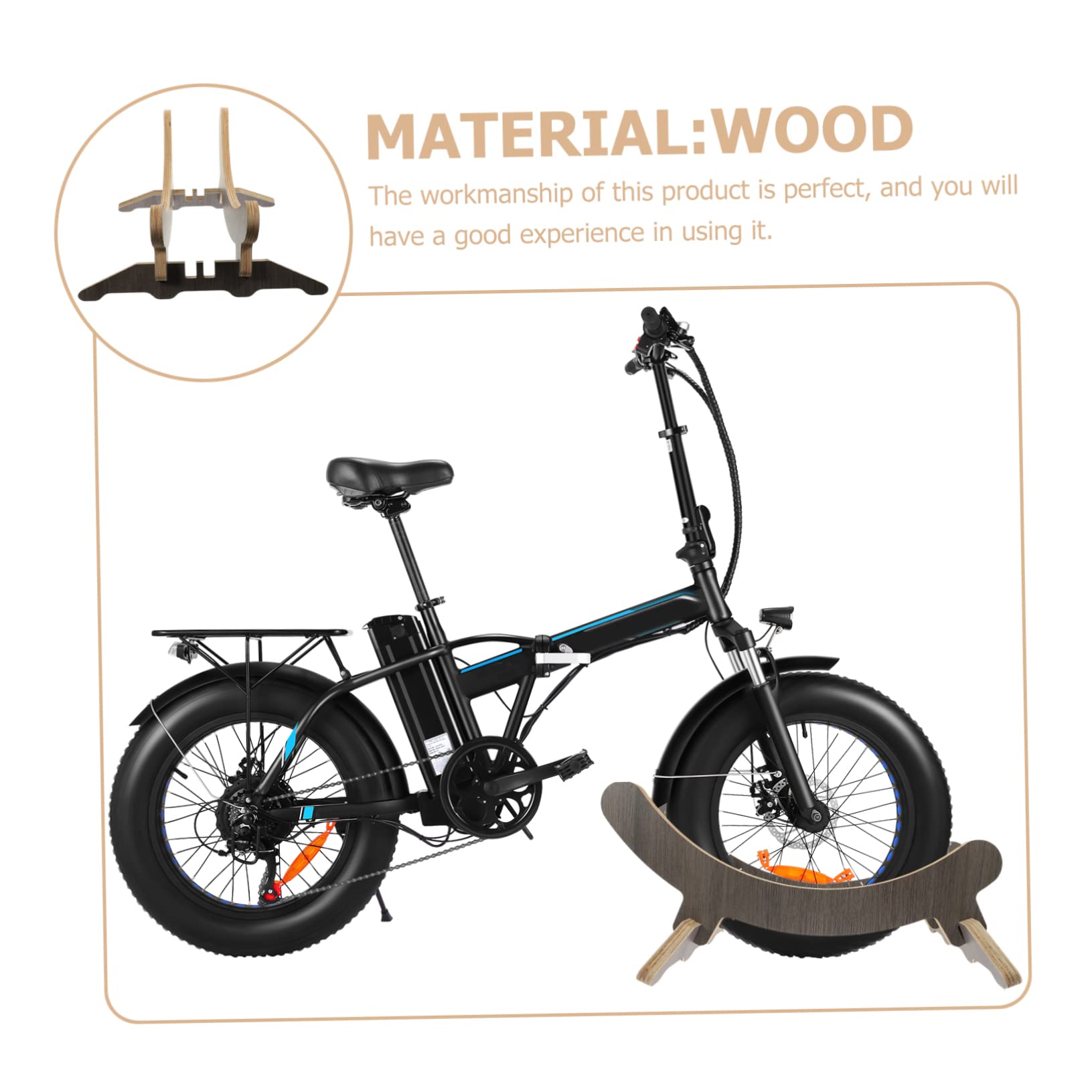 BelliFFY Adjustable Height Wooden Bike Kickstand & Parking Rack - Universal Fit for All Bicycle Sizes, Easy Tilt Adjustment - Perfect for Garage, Apartment & Indoor Bike Storage Organization