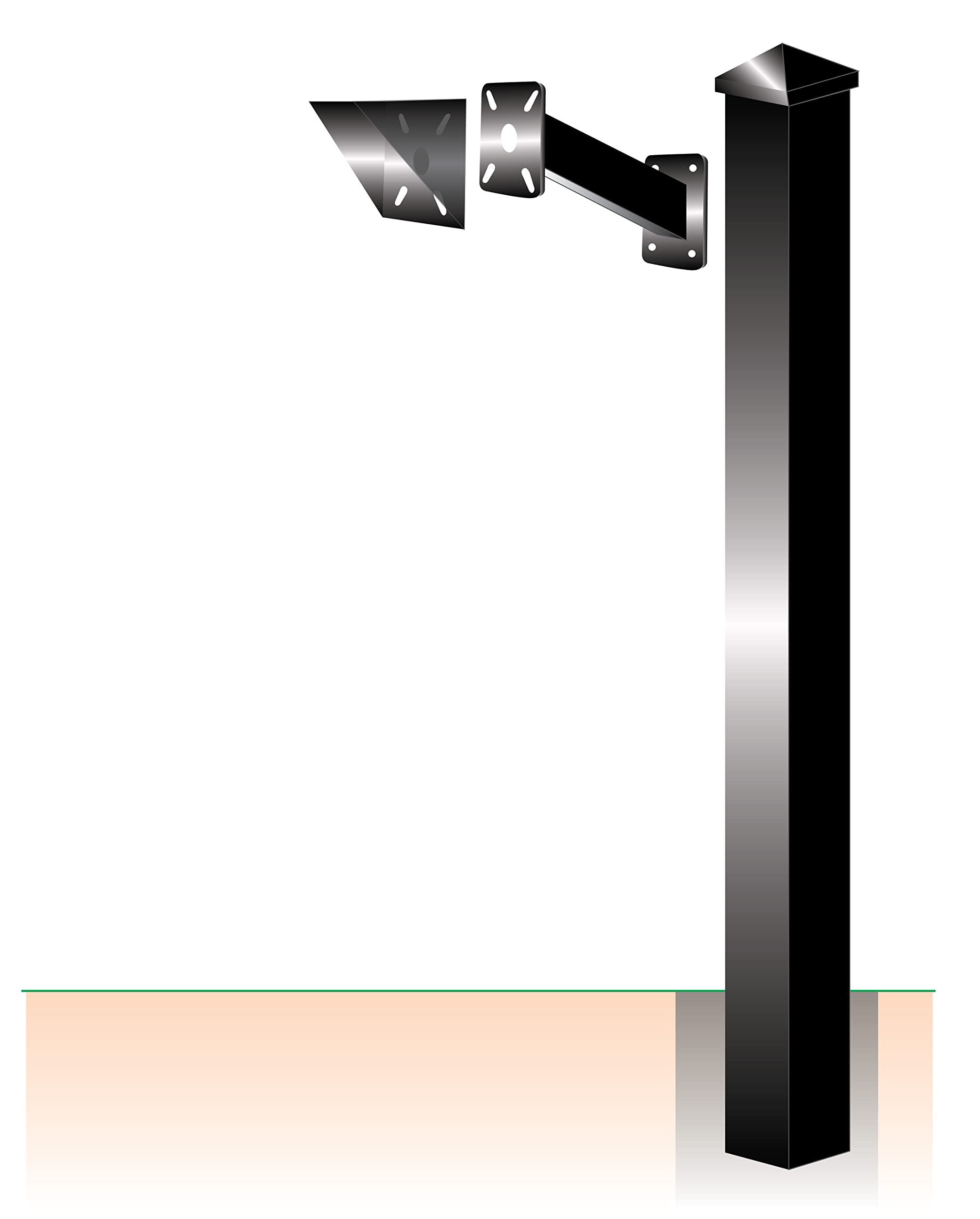 Universal Aluminum Pedestal Mount Gate Opener - Access Control Card Reader & Keypad (Black) | Secure Entry for Driveways, Parking Lots & Gated Communities