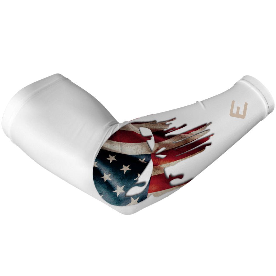 Punisher Arm Sleeve - Tactical Compression Sleeve for Workout, Sports & Fitness - Skull Design for Men & Women - Perfect for Gym, Running & MMA Training