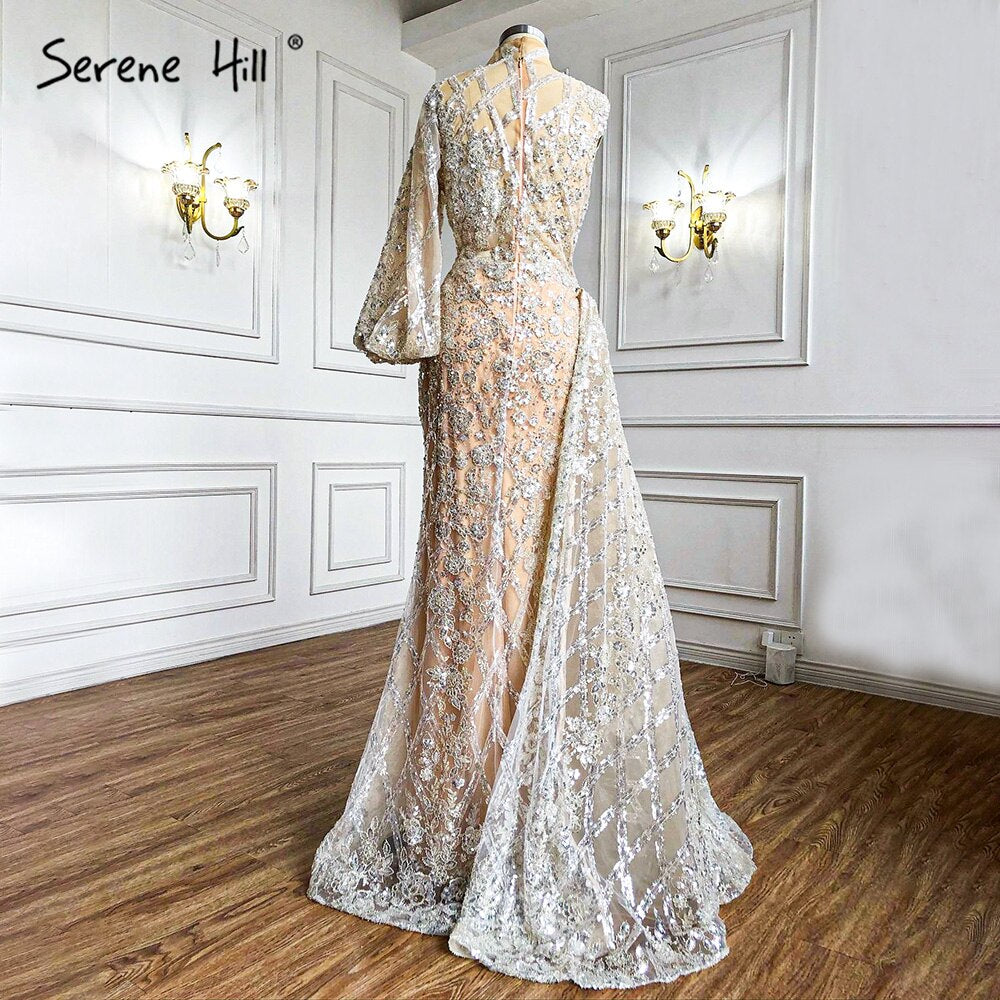 Elegant One Shoulder Beaded Mermaid Evening Dress with Skirt for Women - Luxury Party Gown 2025 | Perfect for Prom, Wedding, and Formal Events