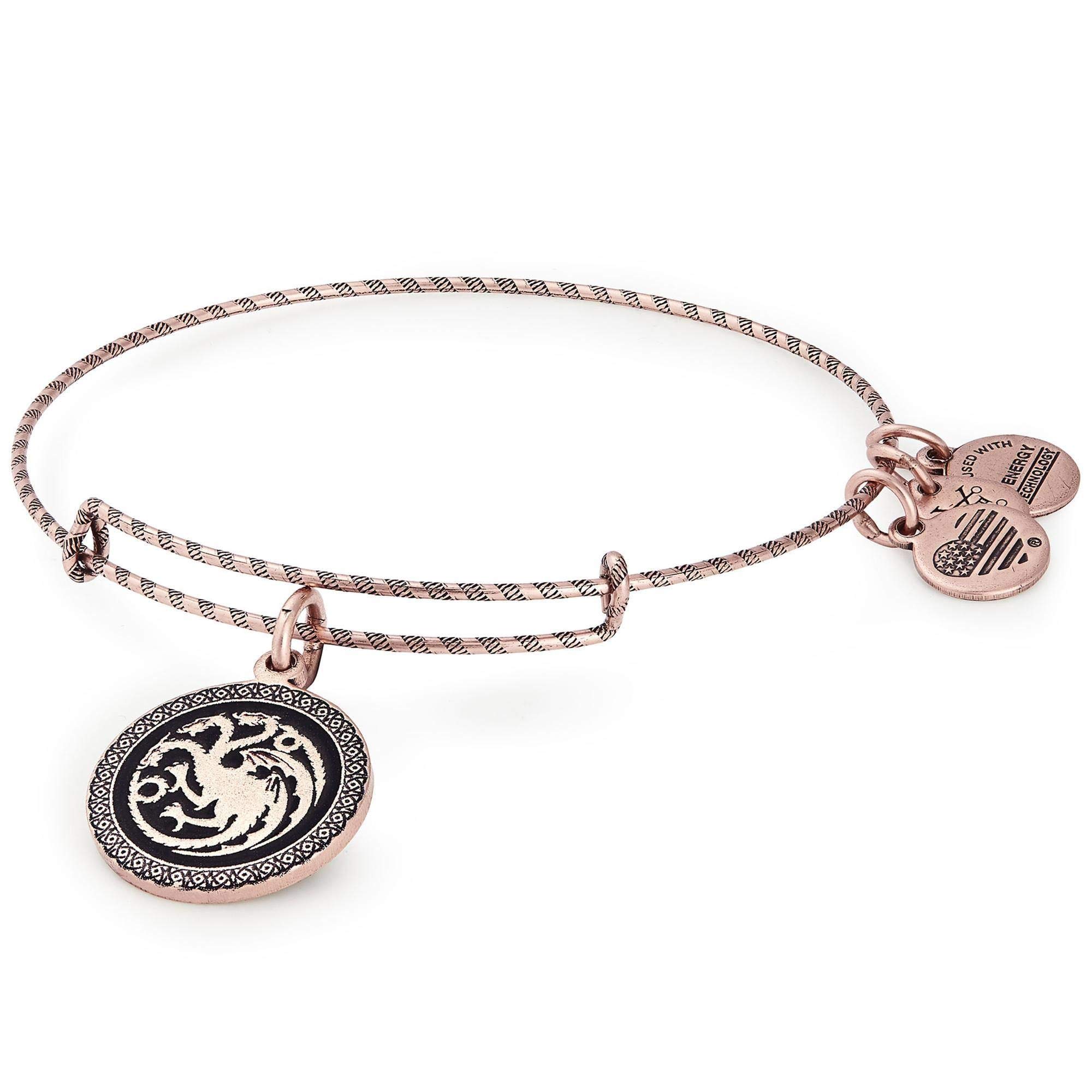 Alex and Ani Game of Thrones Fire and Blood Charm Bangle Bracelet - Stylish Adjustable Bangle for Women, Perfect for Cosplay, Gifts, and Collectors