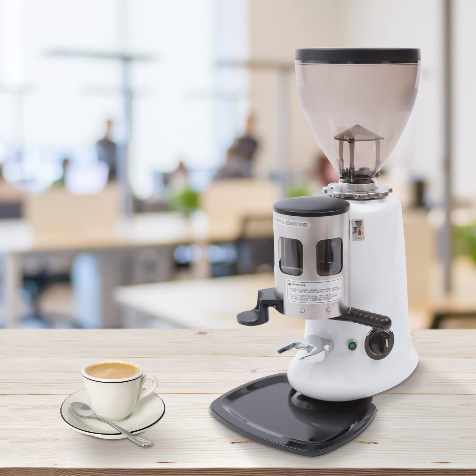 DYRABREST Commercial Electric Coffee Grinder 110V - Adjustable Burr Grinder for Espresso, French Press & Drip Coffee - Perfect for Home, Cafe & Office Use