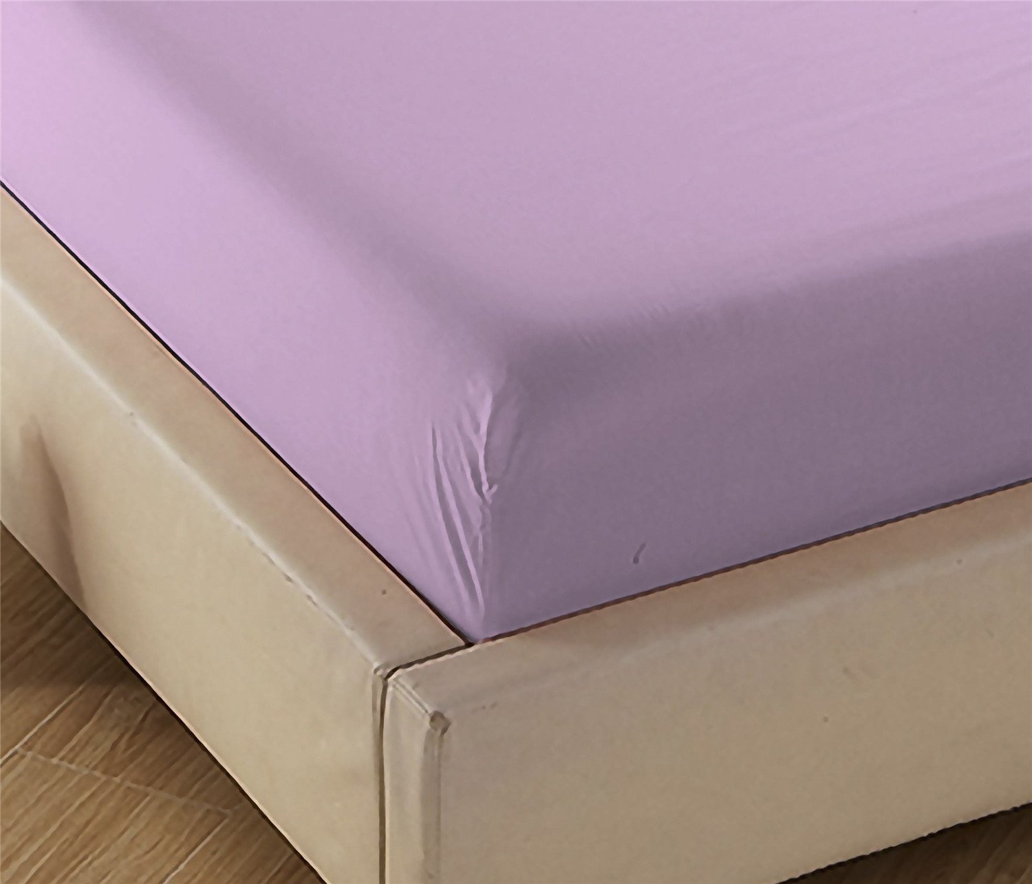 4U'LIFE 2-Pack Twin Fitted Sheets - 1800 Thread Count Brushed Microfiber, Ultra Soft & Comfortable Bed Sheets (Lavender Purple) - Perfect for Kids' Rooms, Dorms, Guest Beds & Everyday Use