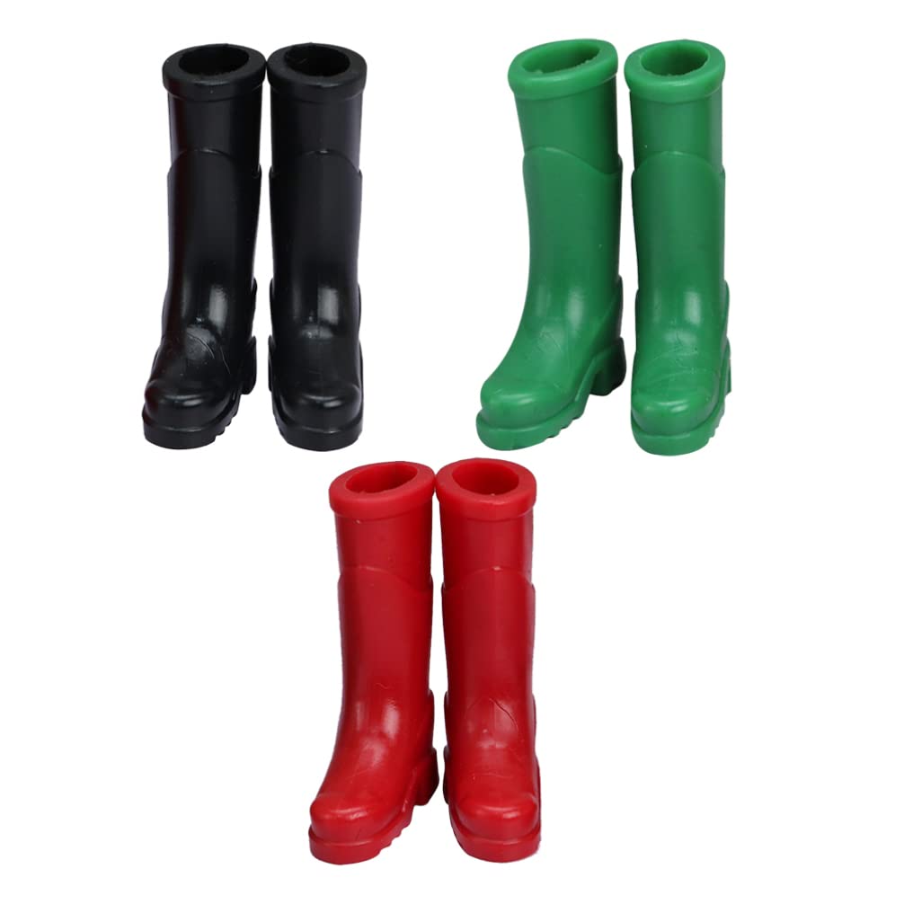 Mini Rain Boots for Dollhouse - 3 Pairs Tiny Garden Boots, Fairy Garden Accessories & Kids Pretend Play Toys - Perfect for Dollhouse Decor, Fairy Gardens, and Imaginative Play