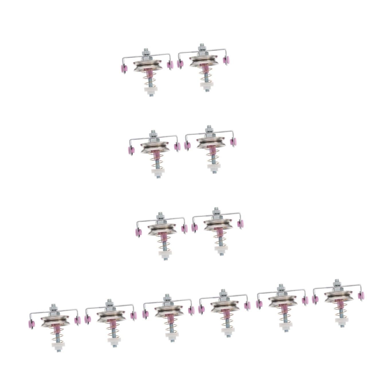 Lurrose 12-Pack Ribbon Tensioner for Sewing & Warping Machines - Iron Yarn Tensioning Wire Clamps, Plastic Belt Tensioners for Flocking & Ribbon Machines - Perfect for Crafting, Textile Arts & DIY Projects