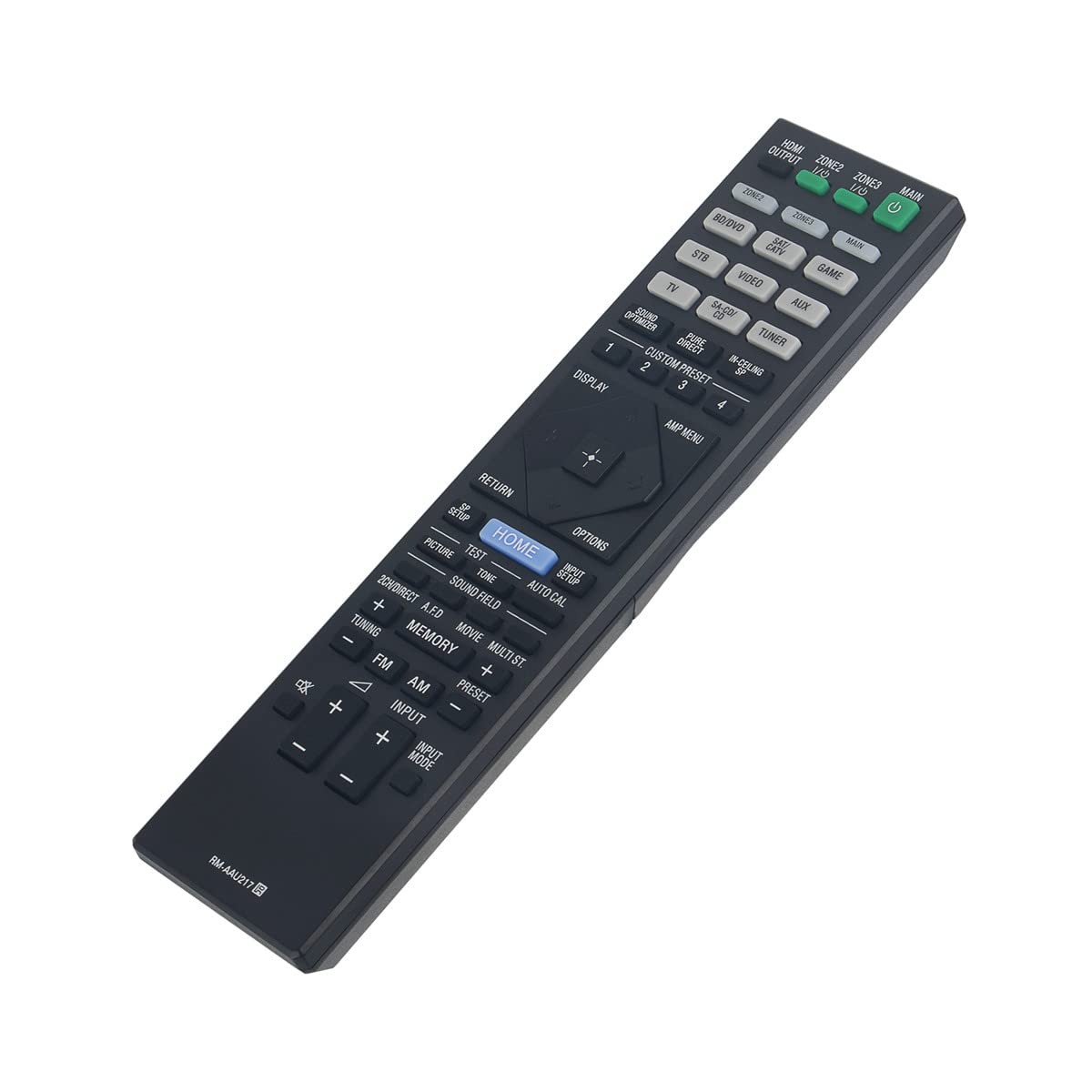 PERFASCIN RM-AAU217 Replacement Remote Control Compatible with Sony AV Receiver STR-ZA2100ES, STR-ZA1100ES, STR-ZA3100ES, STR-ZA5000ES - Perfect for Home Theater & Audio System Control