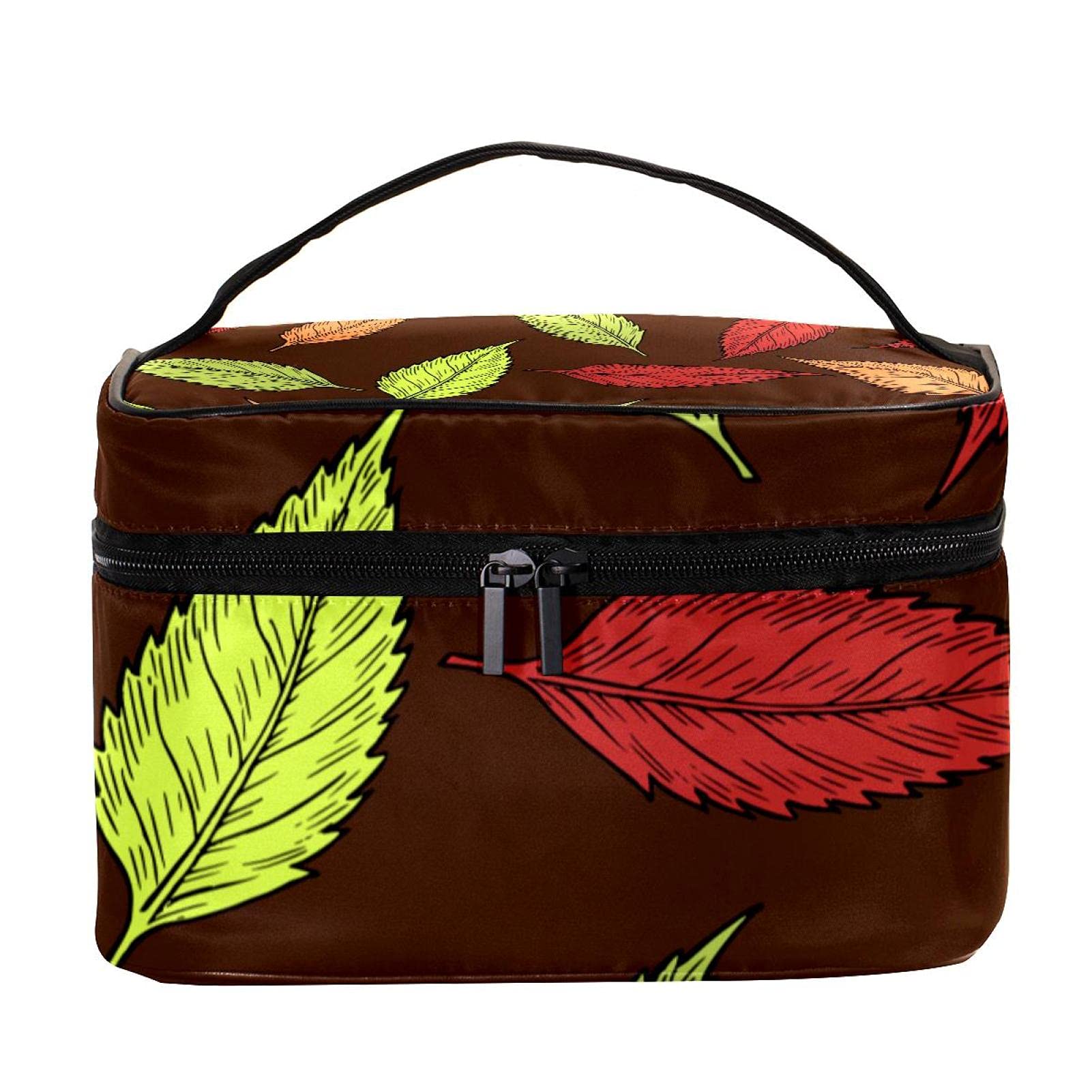 Autumn Leaves Cosmetic Bag - Large Travel Makeup Case for Women | Perfect for Vacation & Daily Use
