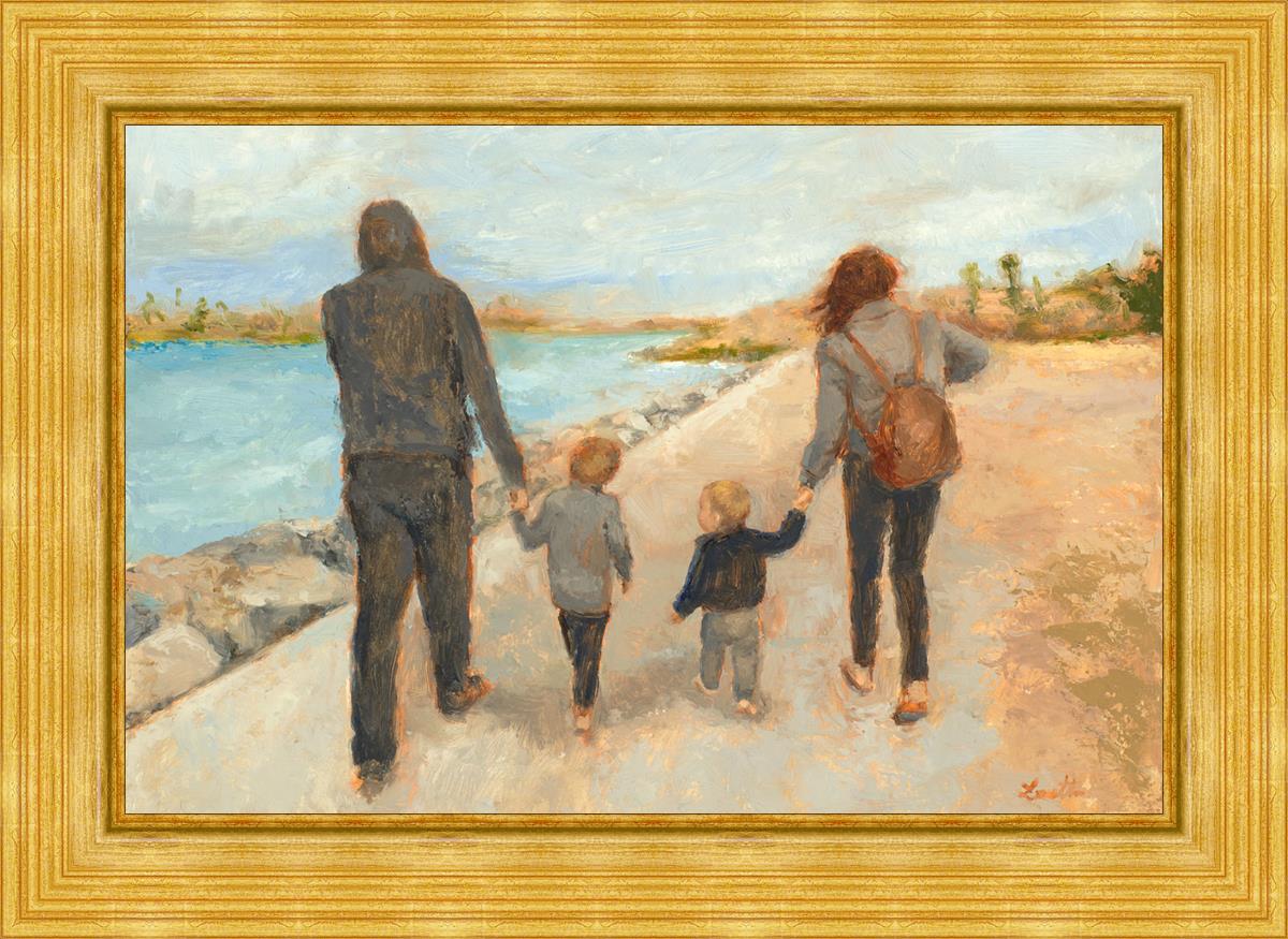 Family Walk On The Beach - Comfortable & Stylish Beach Sandals for Women, Men and Kids | Perfect for Summer Vacations, Seaside Strolls and Outdoor Adventures