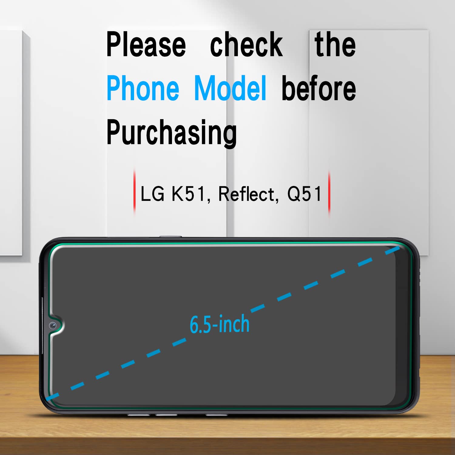 3 Pack Tempered Glass Screen Protector for LG K51 - 9H Hardness, Bubble-Free, Anti-Scratch, Case Friendly - Perfect for Everyday Protection & Shock Absorption