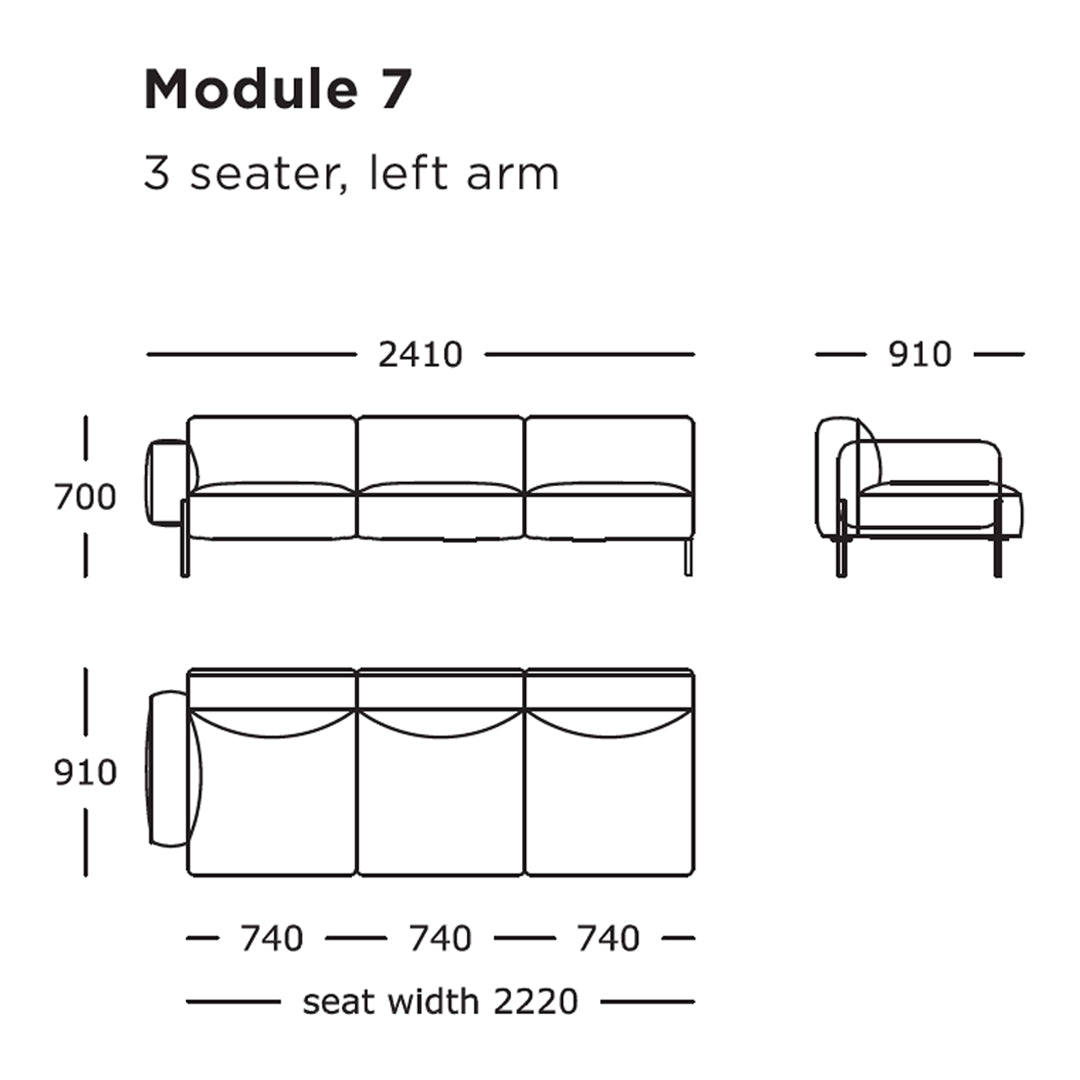 Modular Sectional Sofa with 8 Configurable Modules - Customizable Living Room Furniture for Modern Home Decor | Perfect for Apartments, Lounge Areas, and Open-Concept Spaces