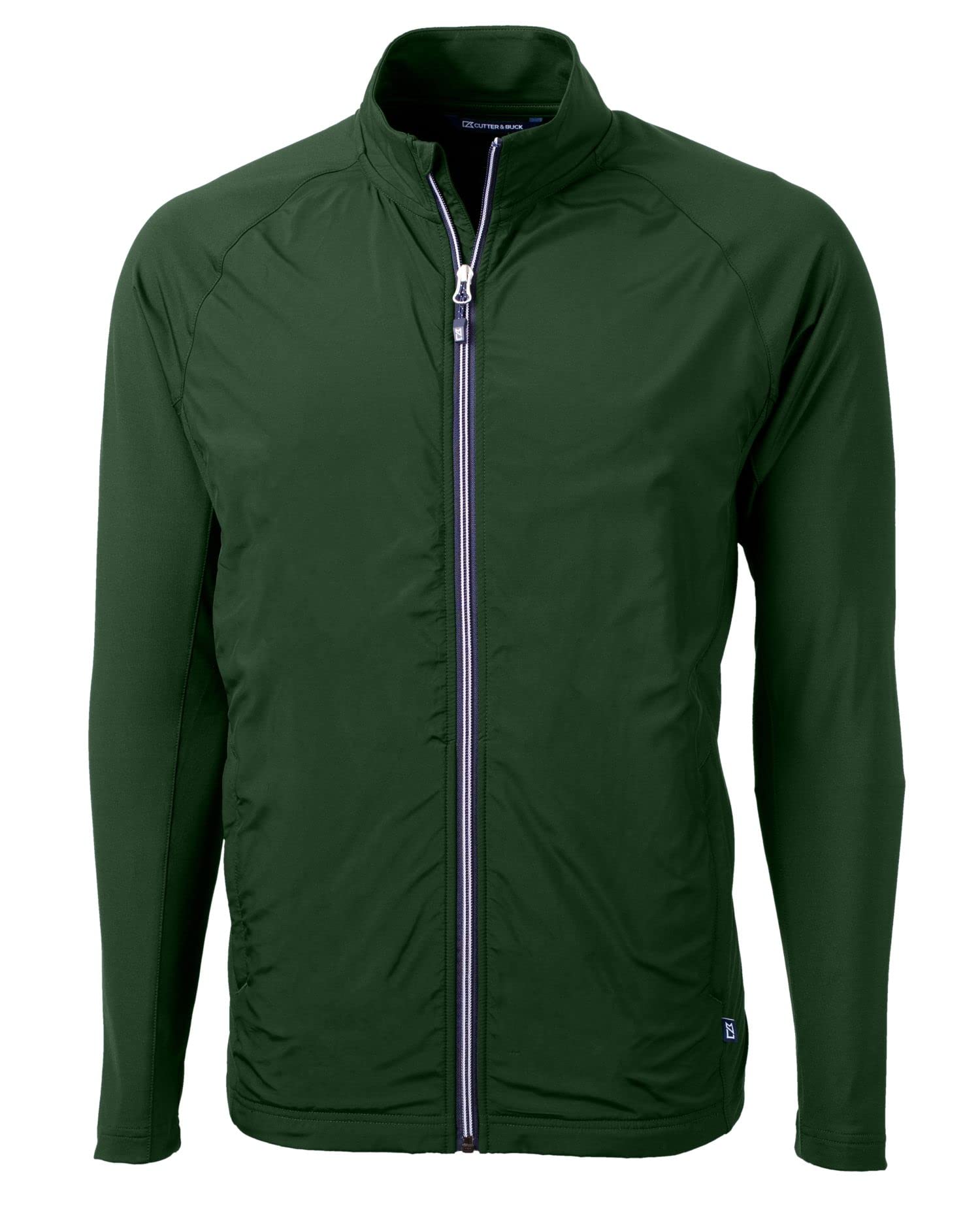 Cutter & Buck Men's Eco-Friendly Recycled Knit Hybrid Full Zip Jacket - Lightweight & Breathable for Outdoor Activities, Travel & Casual Wear