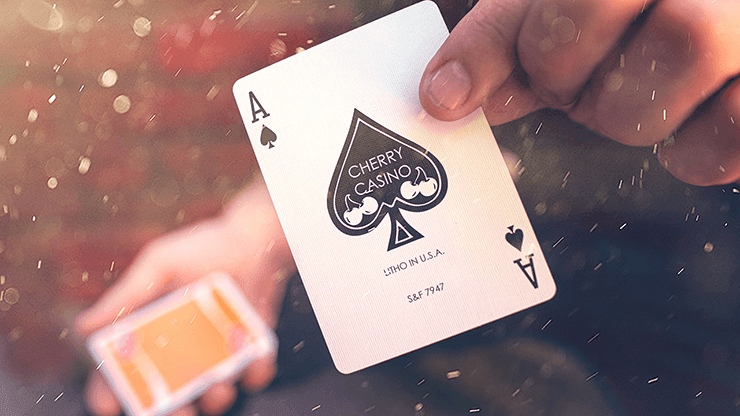 Orange Cherry Casino Playing Cards - Premium Quality Poker Cards for Blackjack, Poker & Casino Games - Perfect for Game Nights, Parties & Magic Tricks