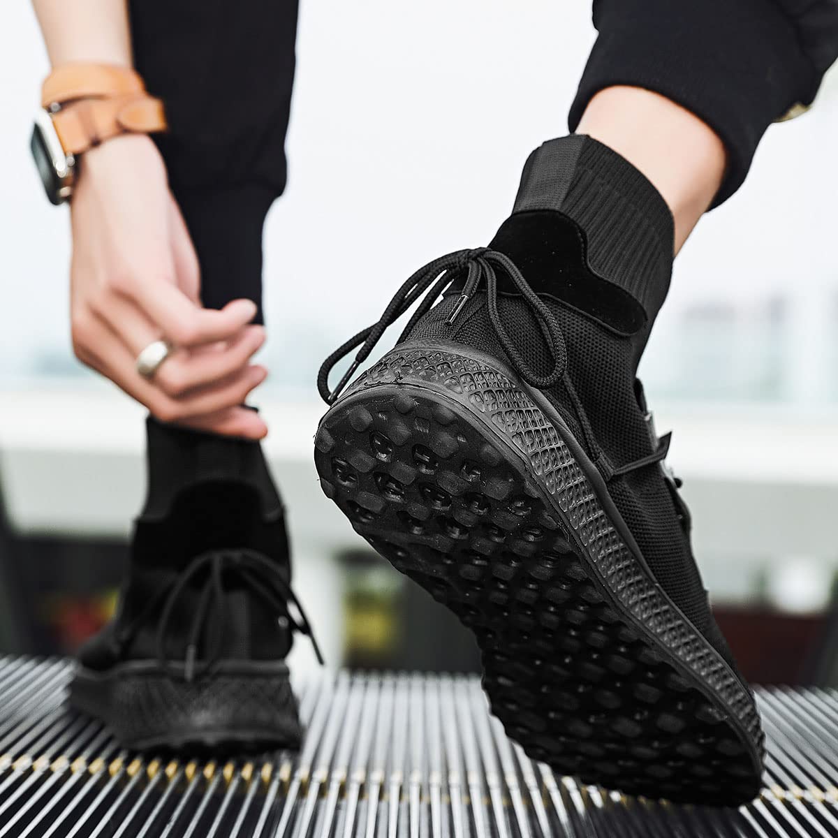 GSIGUL Men's High-Top Running Shoes - Lightweight Breathable Sneakers for Gym, Tennis, Walking & Casual Wear - Perfect for Workouts, Jogging & Everyday Comfort