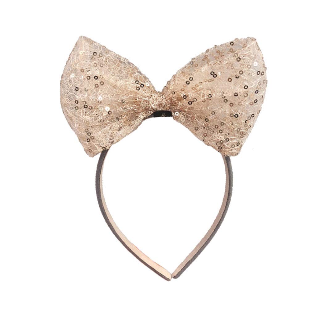 UXZDX Girls Princess Hair Accessories - Korean High-End Children's Hairpin, Big Bow Shiny Hair Band for Baby Photo Photography & Party Occasions