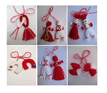 Handmade Bulgarian Martenitsa Bracelets - Set of 7 Traditional Red & White Charm Bracelets for Good Luck & Spring Celebration | Perfect for Gifts, Festivals & Cultural Events