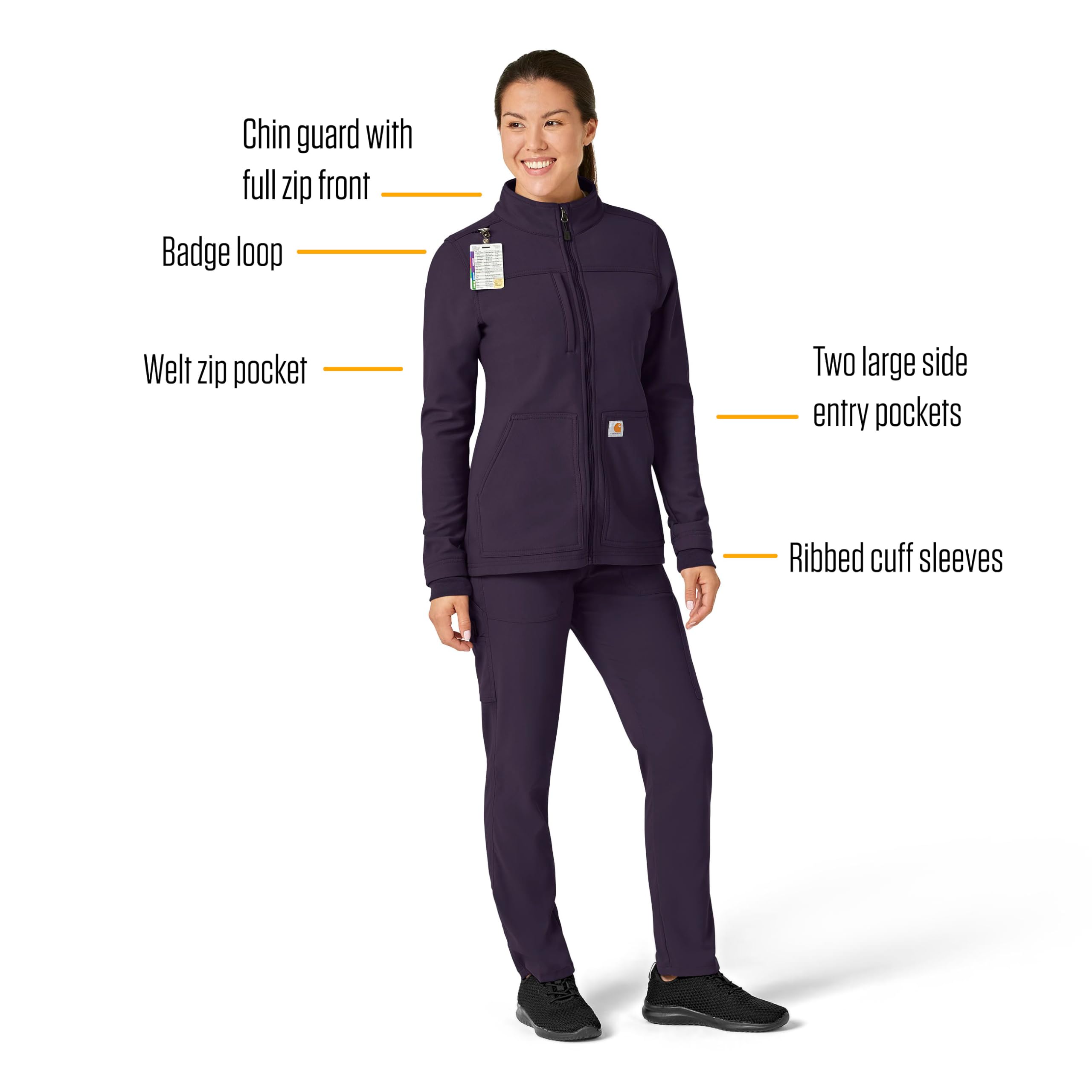 Carhartt Women's Water-Resistant Fleece Jacket - Warm Winter Outerwear for Work, Hiking & Outdoor Activities