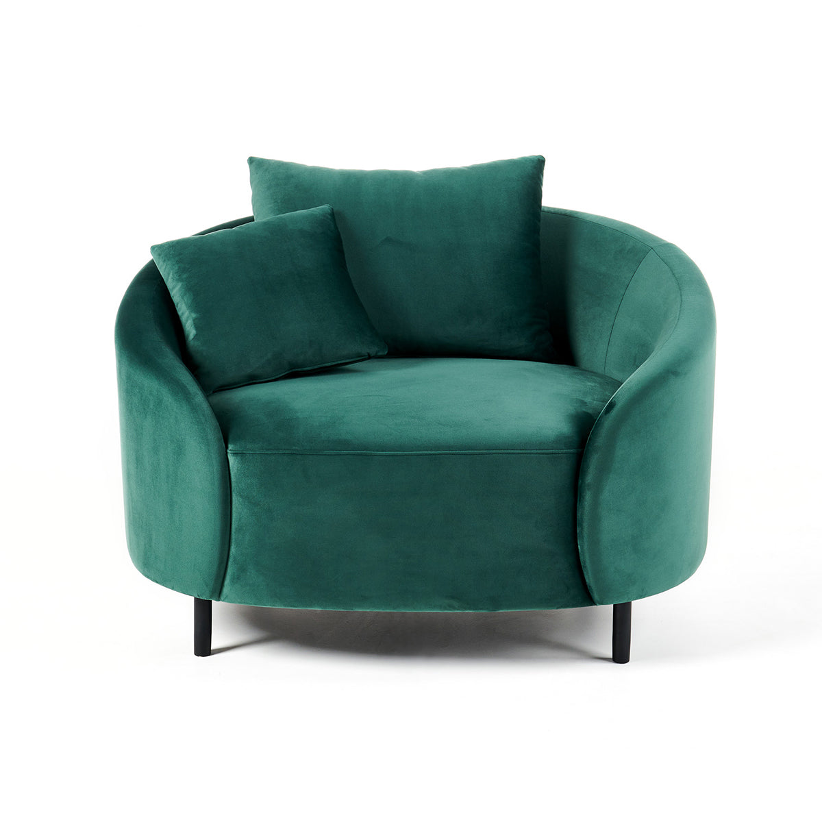 M Co Living Freya Armchair - Modern Accent Chair for Living Room, Bedroom & Office - Comfortable Upholstered Lounge Chair with Wooden Legs - Perfect for Reading, Relaxing & Home Decor