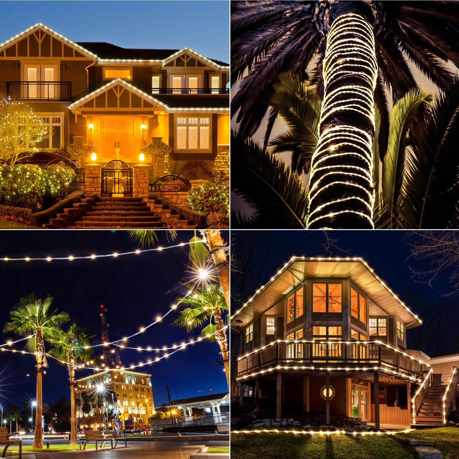 200 LED Solar Rope Lights Outdoor 72FT - Waterproof IP67 Solar Powered String Lights with Remote, 8 Lighting Modes - Perfect for Yard, Garden, Fence, Party, Camping & Wedding Decor (Warm White)
