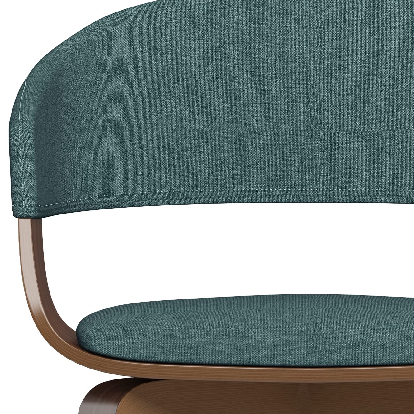 SIMPLIHOME Lowell Dining Chair - Light Turquoise Blue Linen Fabric, 21.1x20.5x30.3 Inches, Bentwood Frame with Walnut Legs, Modern Dining Room Chair for Kitchen, Breakfast Nook & Home Decor