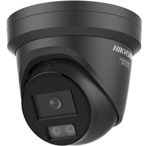 8MP 4K Security Camera - DS-2CD2387G3-LI2SUY/SL Black, ColorVu 3.0 Night Vision, Strobe LED, Anti-Corrosion, Dual Mic - Ideal for Home & Business Surveillance