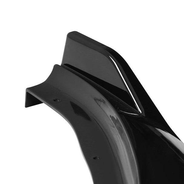 2019-2022 BMW 3 Series G20 G21 M Sport/M340i Front Bumper Lip - Gloss Black Polypropylene 3PC Set - Perfect for Car Upgrades & Street Style Enhancement