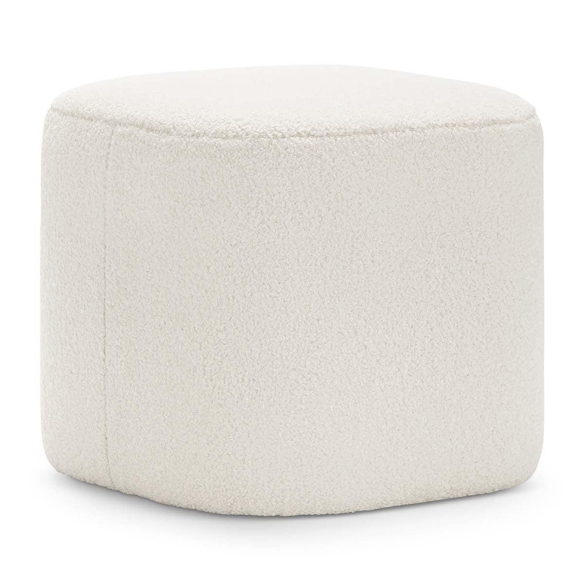 Ayla Boucle Square Ottoman - Modern Upholstered Storage Footrest Pouf for Living Room, Bedroom & Nursery - Soft and Stylish Home Decor Accent