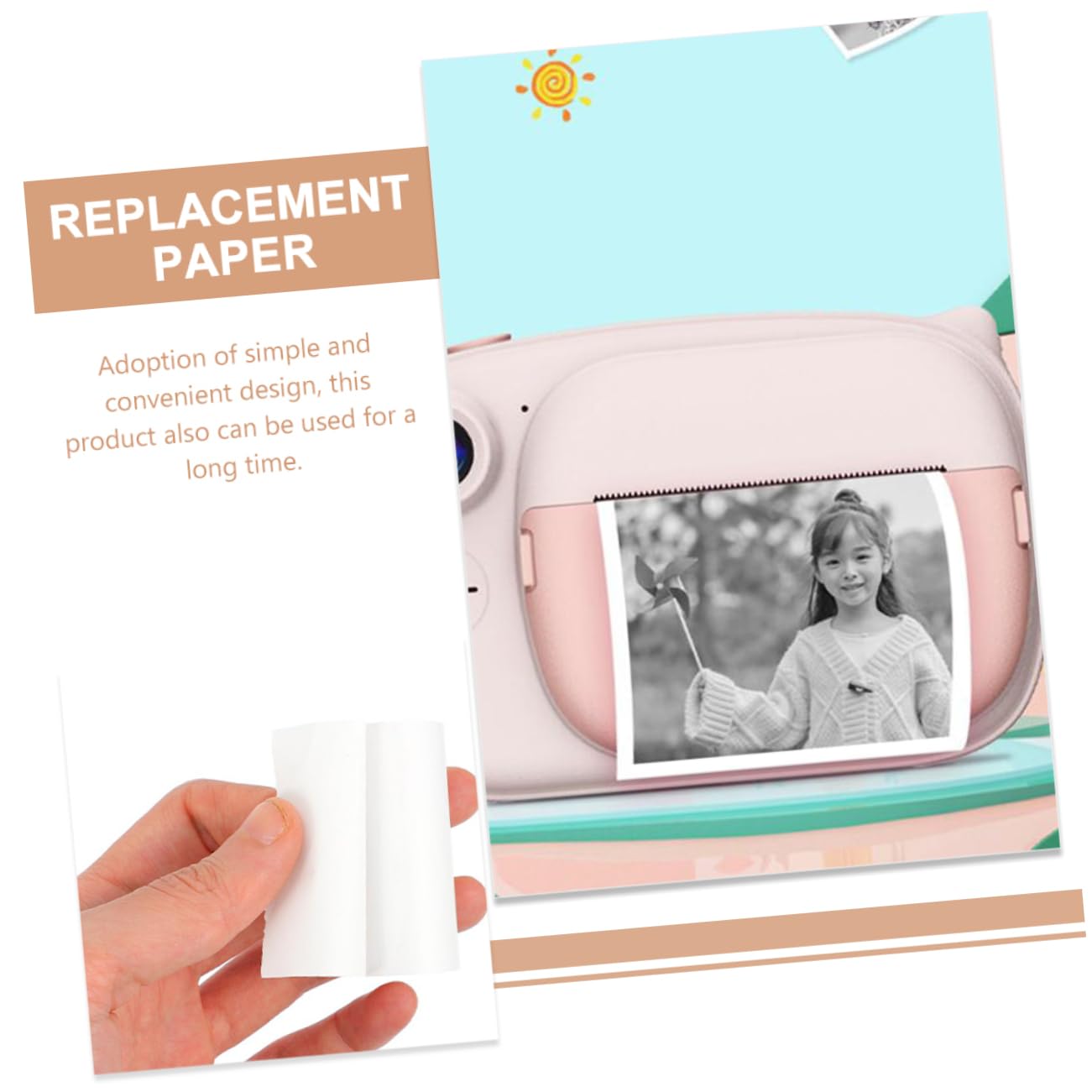 Gatuida 6 Rolls Thermal Printing Paper for Kids Instant Camera - Sensitive Replacement Paper & Transfer Paper Accessory - Perfect for Birthday Gifts, Party Favors, and Creative Photography Fun